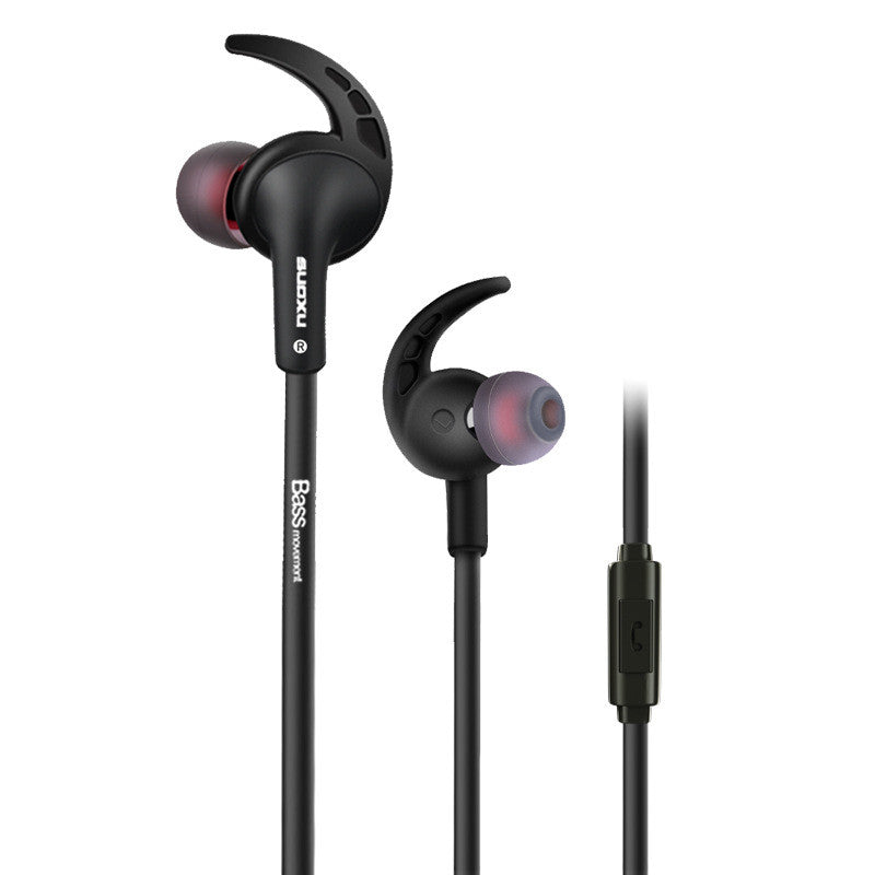 Fashion Sports Headphones with in-ear design and wire control, featuring silicone earplugs and a 3.5mm plug.