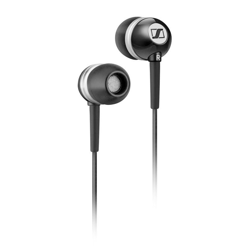 Heavy Bass In-ear Wired Universal Headset in black color with a 3.5mm L-bend plug and in-ear design.