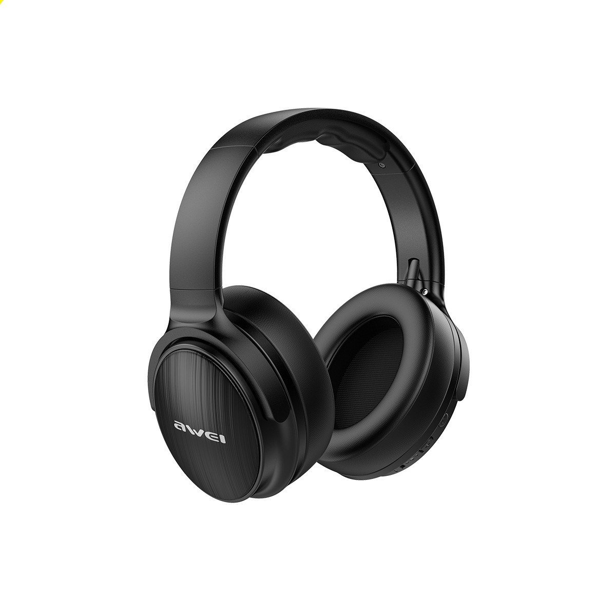 High Quality Black Folding Wireless Bluetooth Headset with sleek design and comfortable ear cushions, perfect for music and gaming.