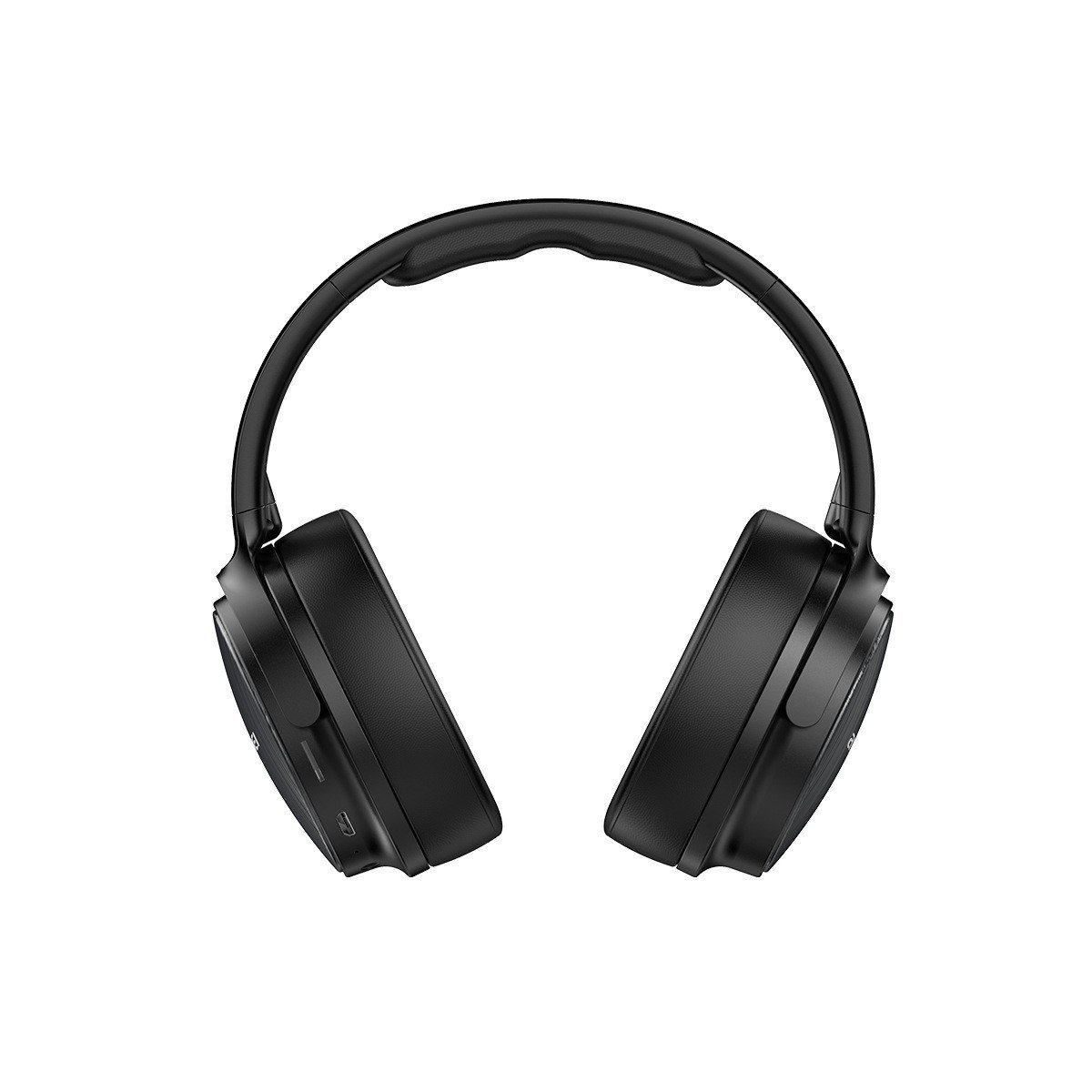 High Quality Black Folding Wireless Bluetooth Headset with sleek design and comfortable ear cushions, perfect for music and gaming.