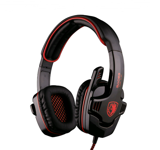 High Quality Computer Gaming Sports Headset with dynamic sound, comfortable protein skin earmuffs, and a braided wire for durability.