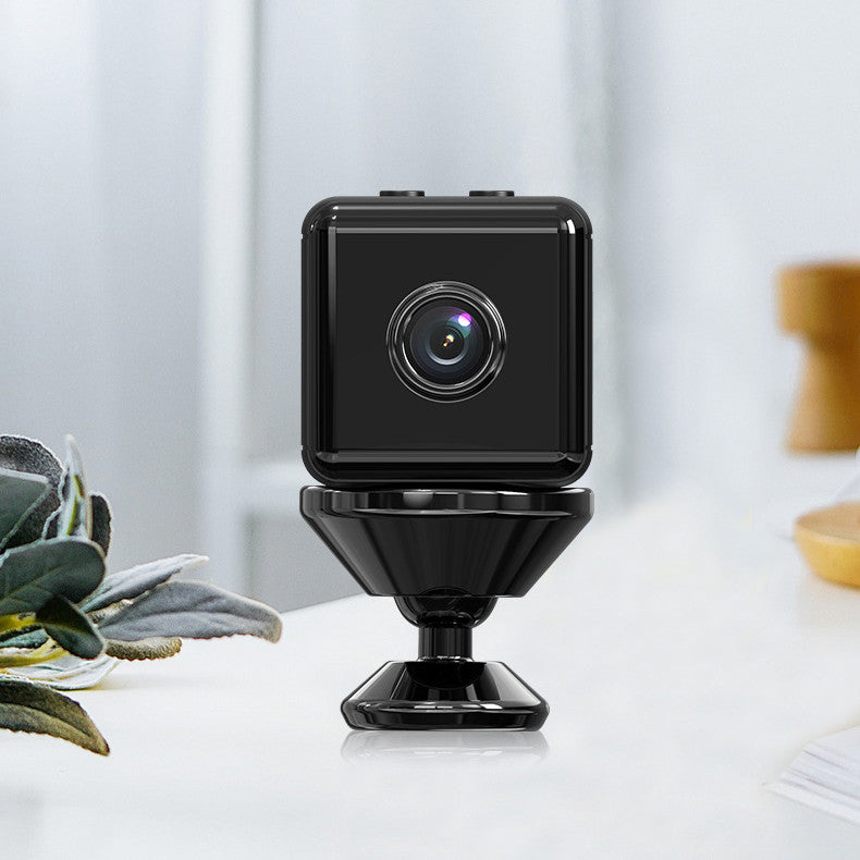 Outdoor sports wifi camera with 1080p resolution, compact design, and included accessories for home security.