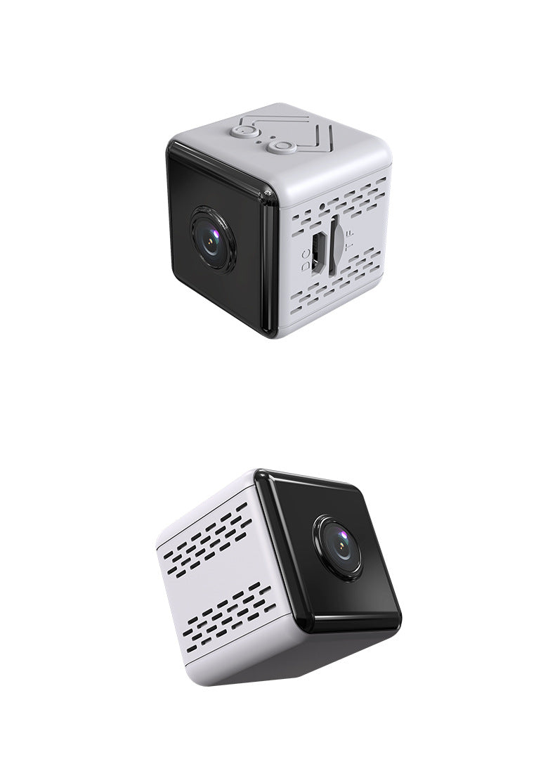 Outdoor sports wifi camera with 1080p resolution, compact design, and included accessories for home security.