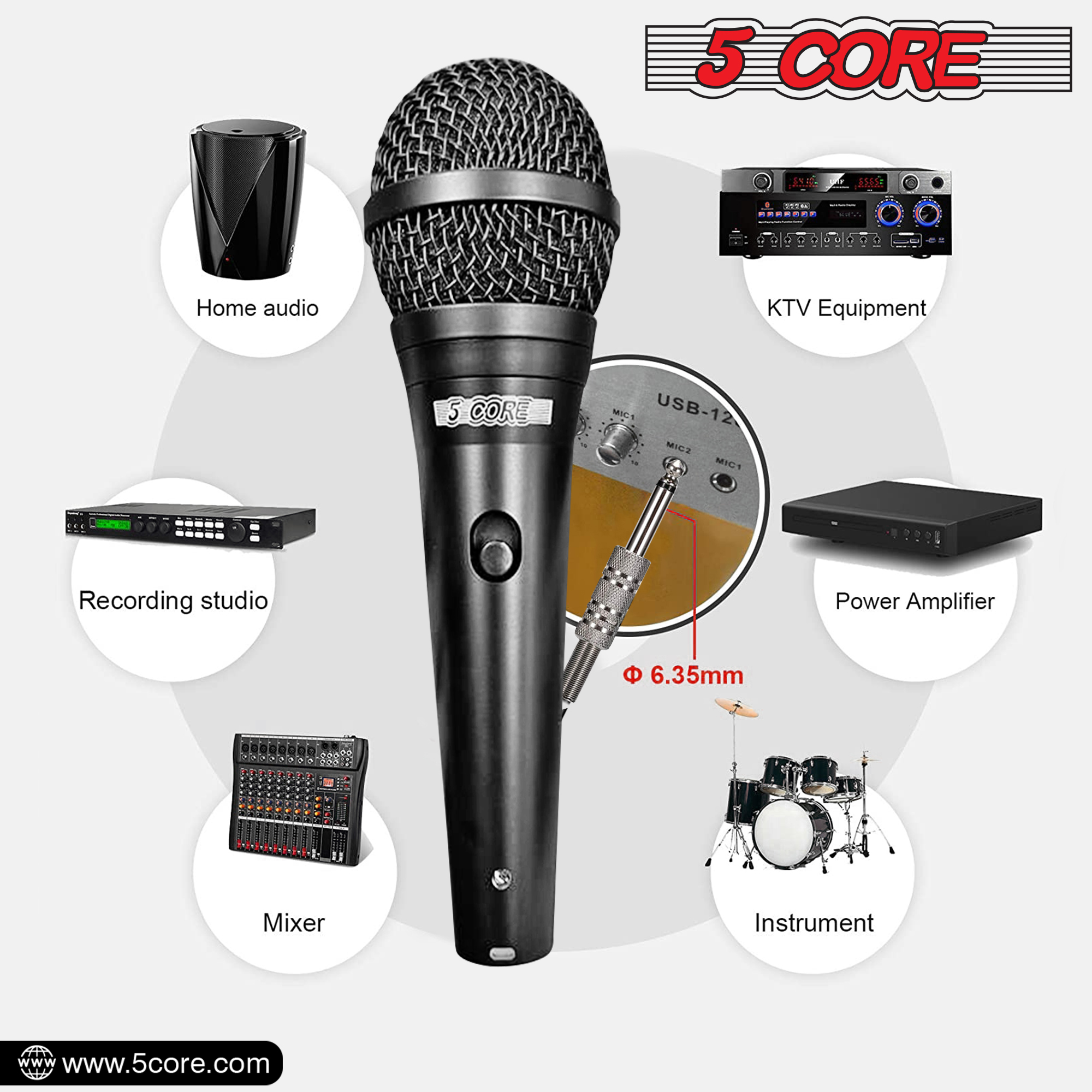 Karaoke Delights MUS MH+ND58BLK, a 2-in-1 music stand and dynamic microphone, showcasing its adjustable features and sturdy design.