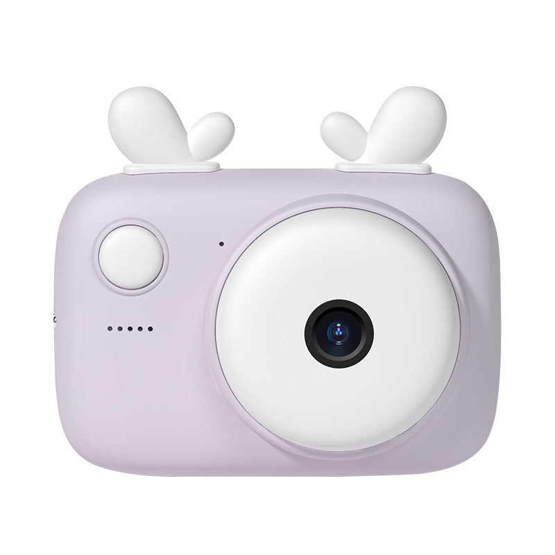 Kids Photo Camera Macaron Mini SLR in vibrant colors with dual lenses and a 2.4 inch screen, designed for young photographers.