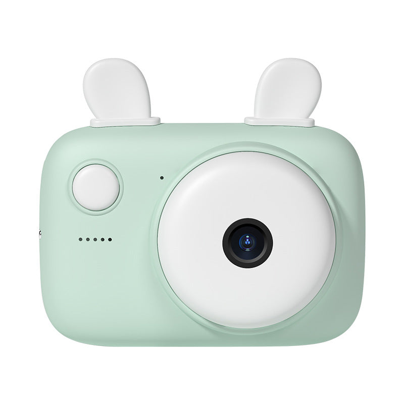 Kids Photo Camera Macaron Mini SLR in vibrant colors with dual lenses and a 2.4 inch screen, designed for young photographers.