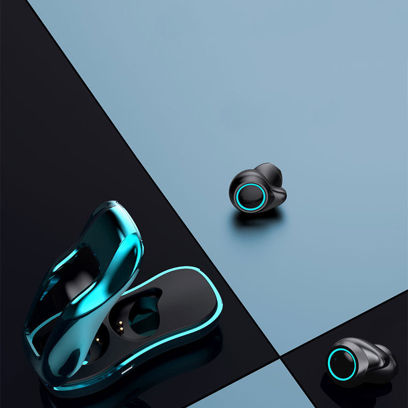 Popular Wireless Bluetooth Headset with electroplated metallic finish, showcasing its ergonomic design and stylish appearance.