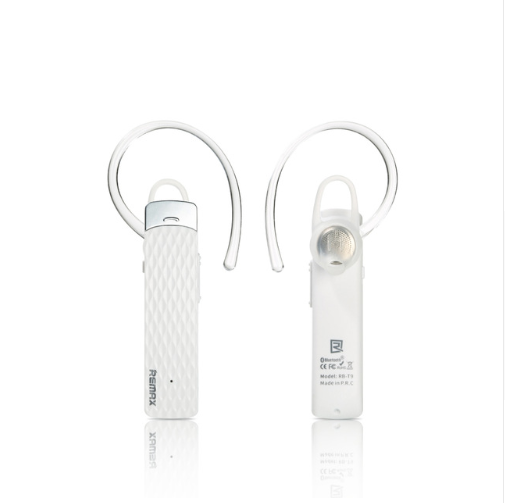 Versatile One For 2 Continuous Bluetooth Headset in white, showcasing its sleek design and compact size.