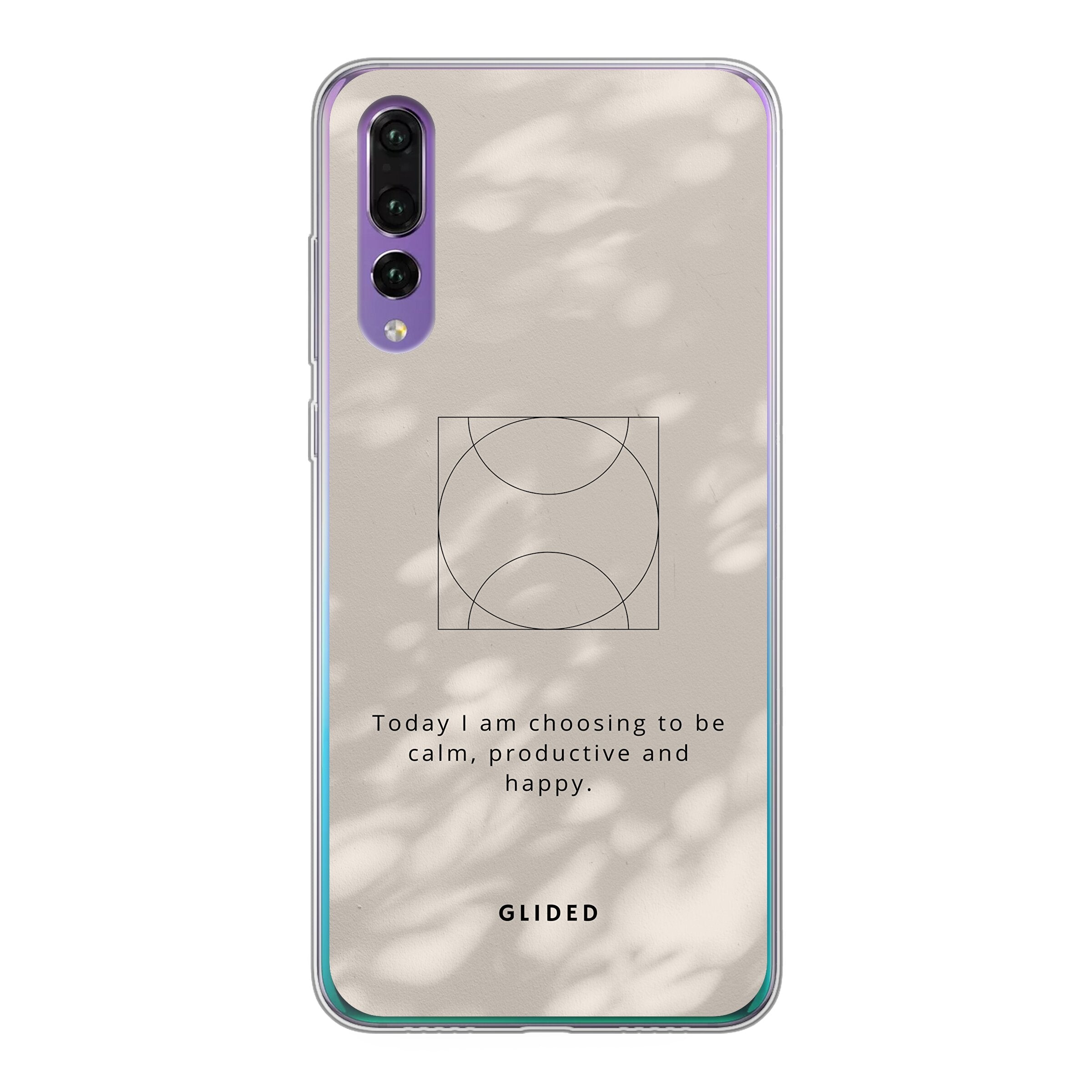 Huawei P30 Handyhülle mit inspirierendem Spruch auf ästhetischem Hintergrund, ideal für täglichen Schutz und Motivation.