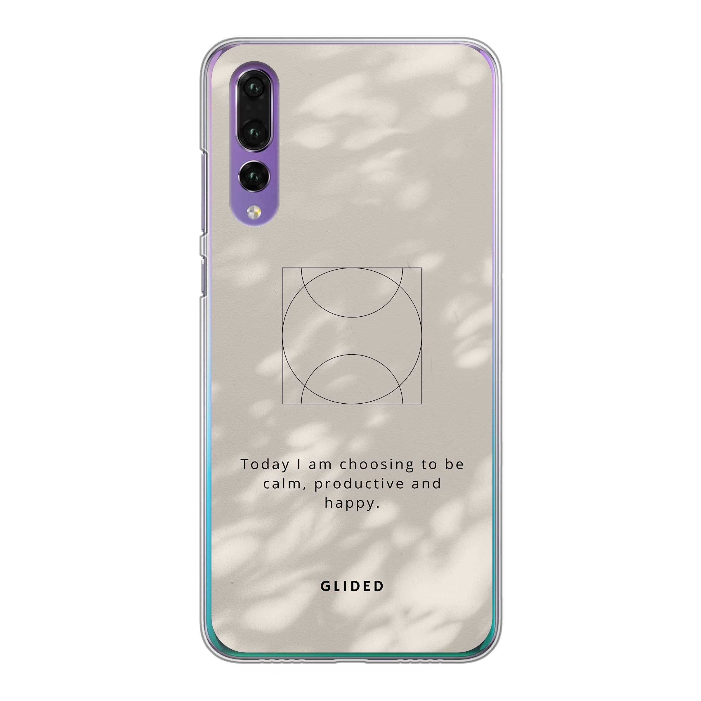 Huawei P30 Handyhülle mit inspirierendem Spruch auf ästhetischem Hintergrund, ideal für täglichen Schutz und Motivation.