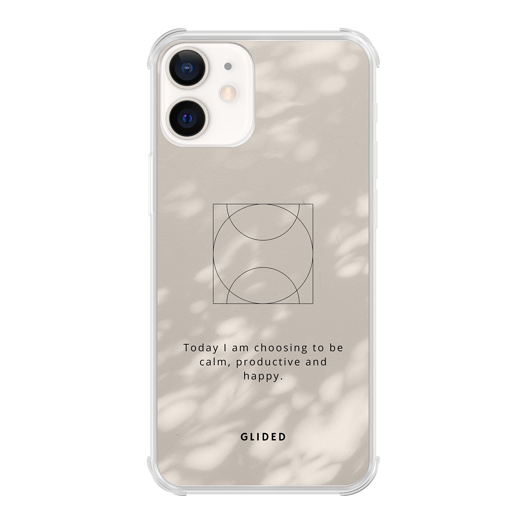 Affirmation Handyhülle für iPhone 12 Pro mit inspirierendem Spruch auf ästhetischem Hintergrund, idealer Schutz und stilvolles Design.