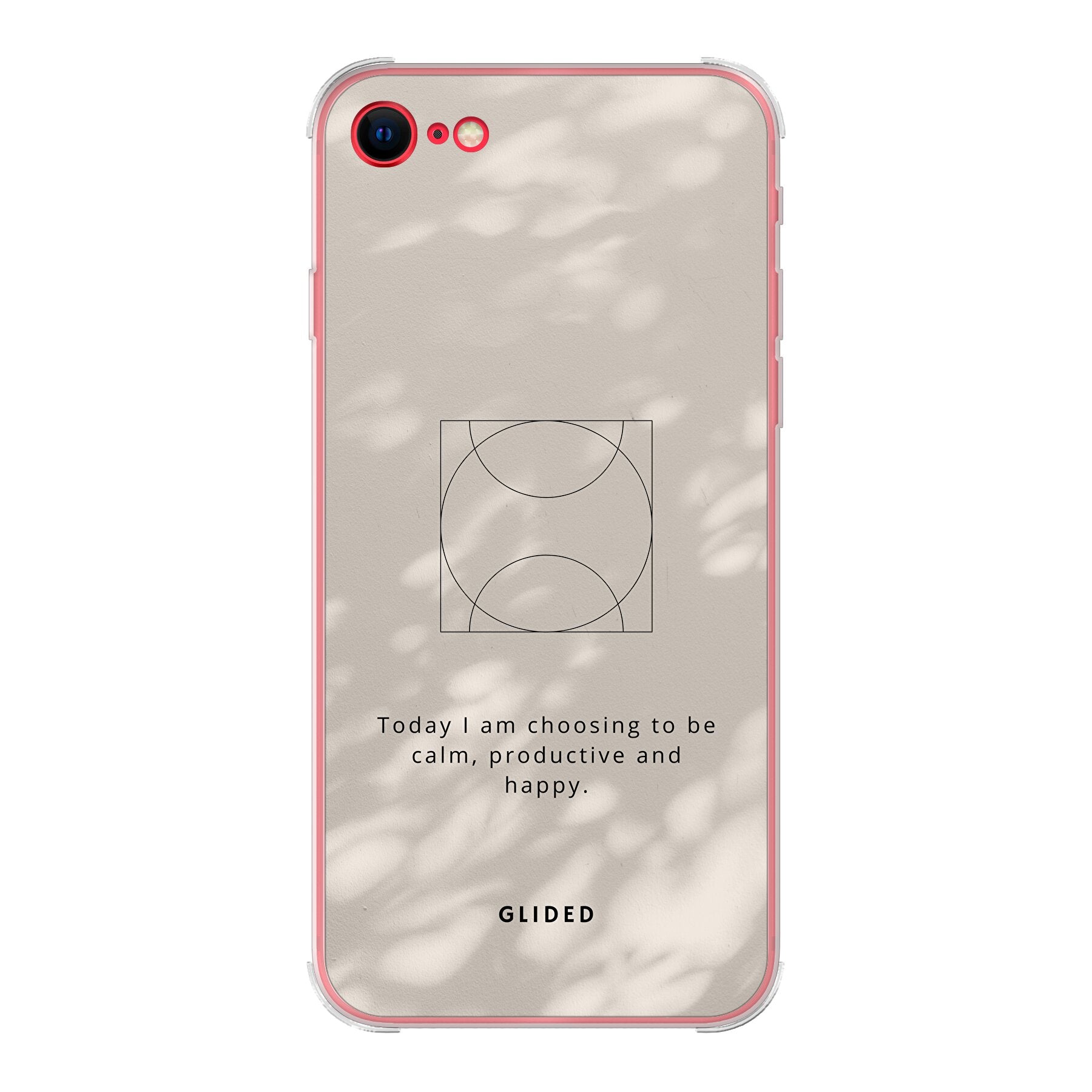 Affirmation Handyhülle für iPhone SE 2020 mit inspirierendem Spruch auf ästhetischem Hintergrund, idealer Schutz und stilvolles Design.