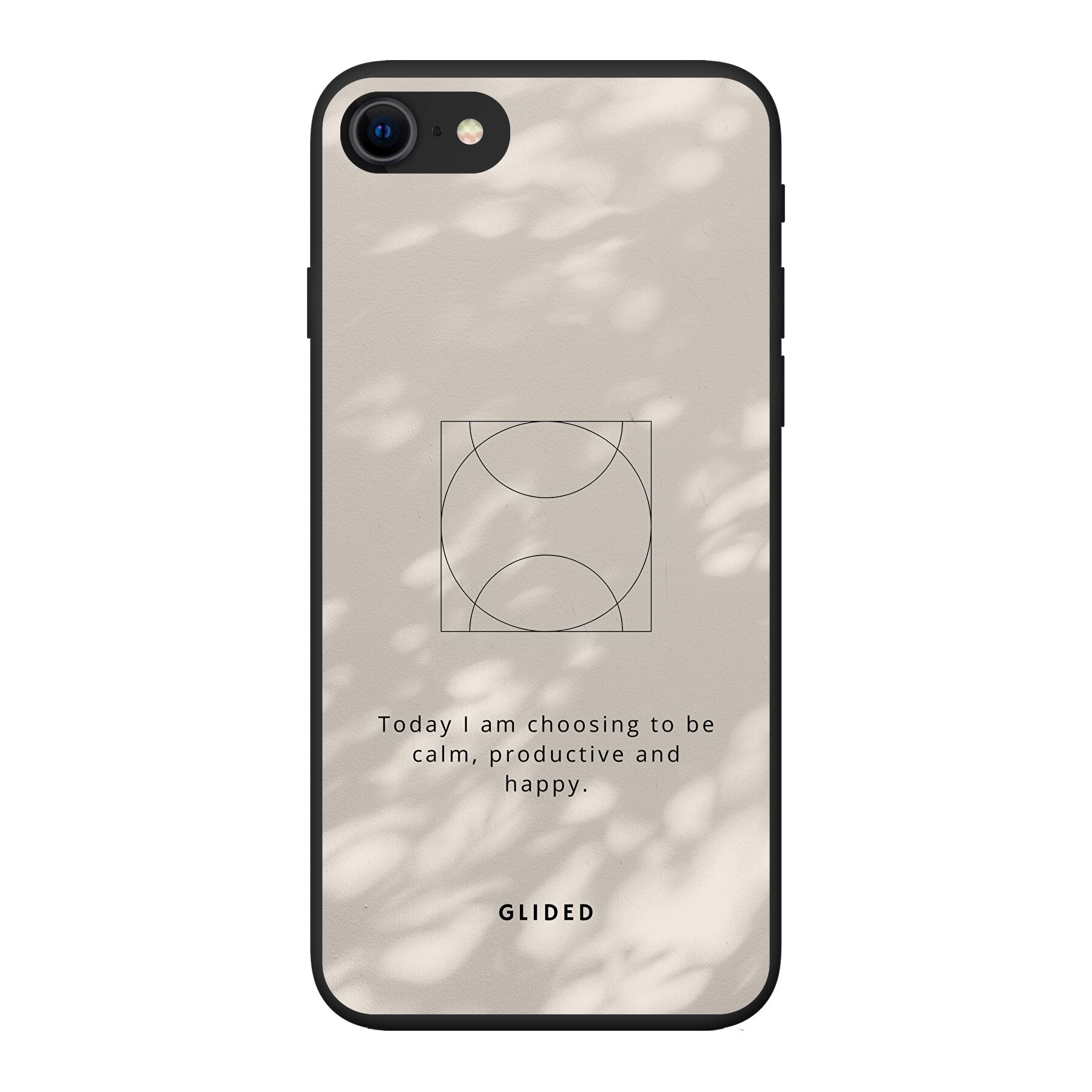 Affirmation Handyhülle für iPhone SE 2020 mit inspirierendem Spruch auf ästhetischem Hintergrund, idealer Schutz und stilvolles Design.