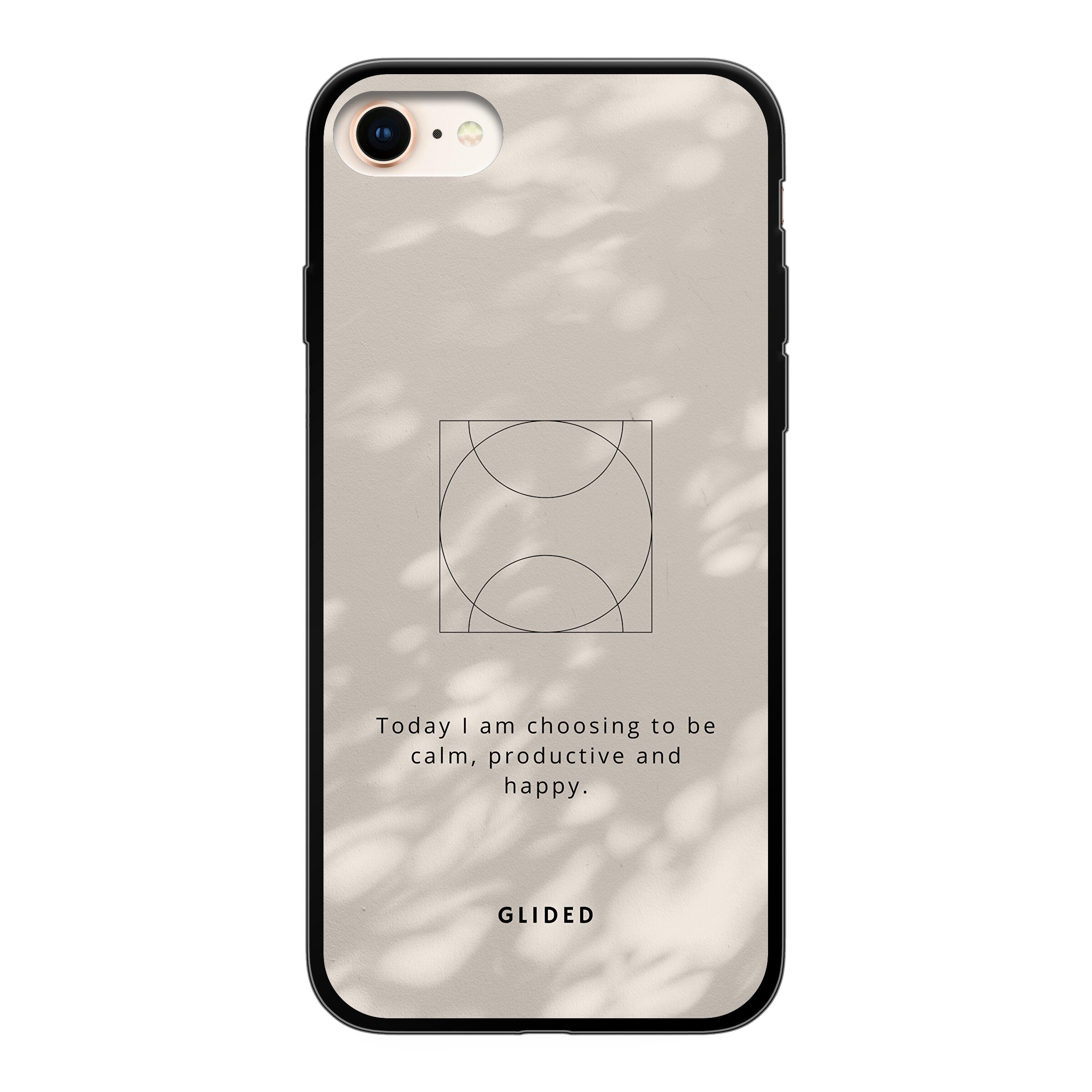 Affirmation Handyhülle für iPhone SE 2020 mit inspirierendem Spruch auf ästhetischem Hintergrund, idealer Schutz und stilvolles Design.