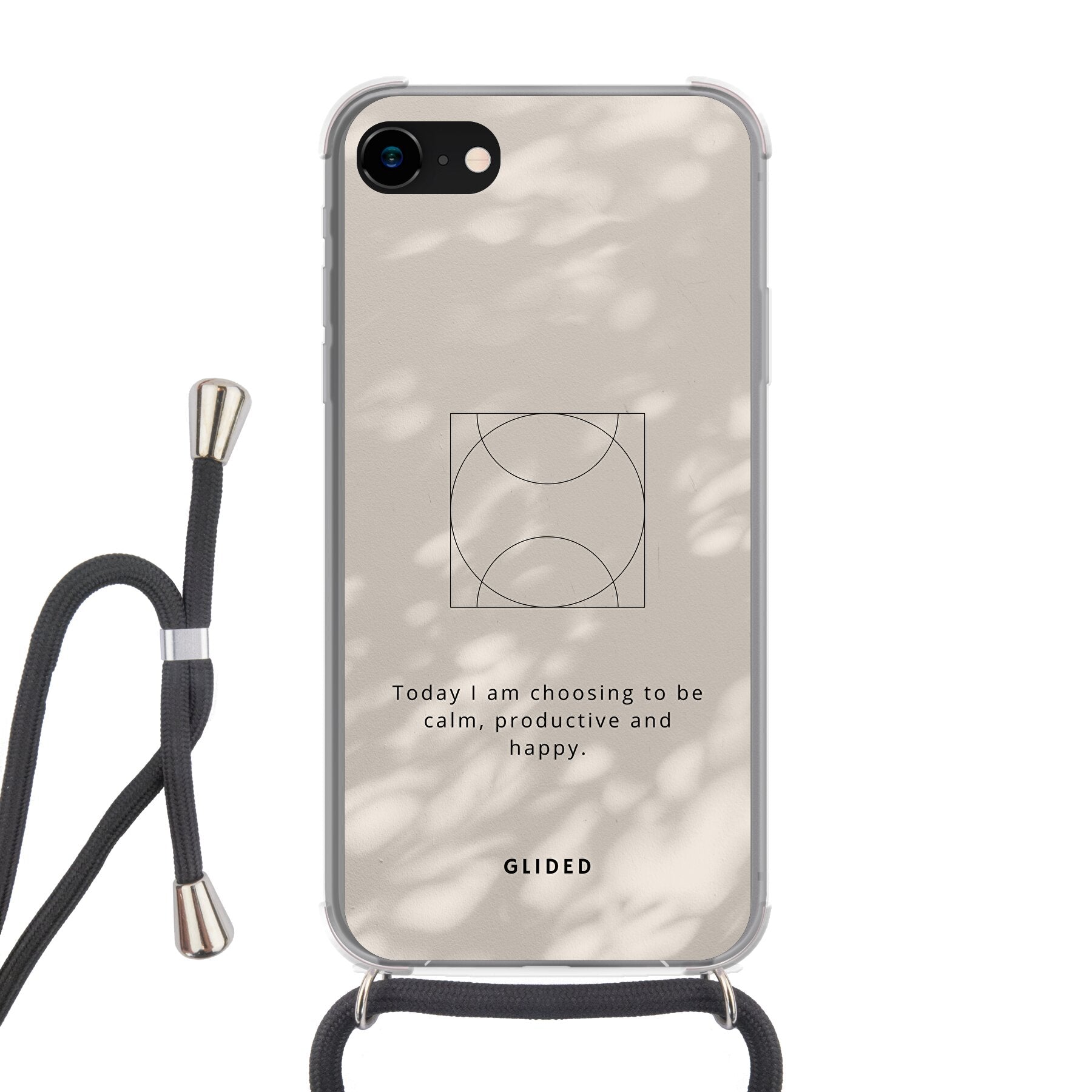 Affirmation Handyhülle für iPhone SE 2020 mit inspirierendem Spruch auf ästhetischem Hintergrund, idealer Schutz und stilvolles Design.