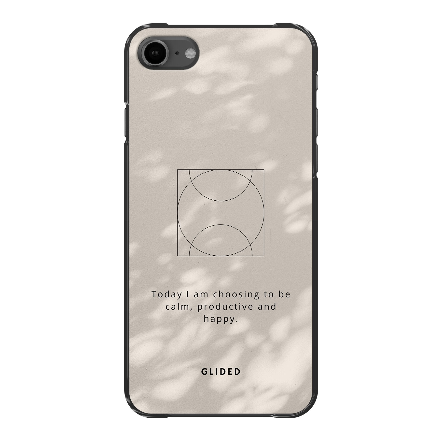 Affirmation Handyhülle für iPhone SE 2020 mit inspirierendem Spruch auf ästhetischem Hintergrund, idealer Schutz und stilvolles Design.