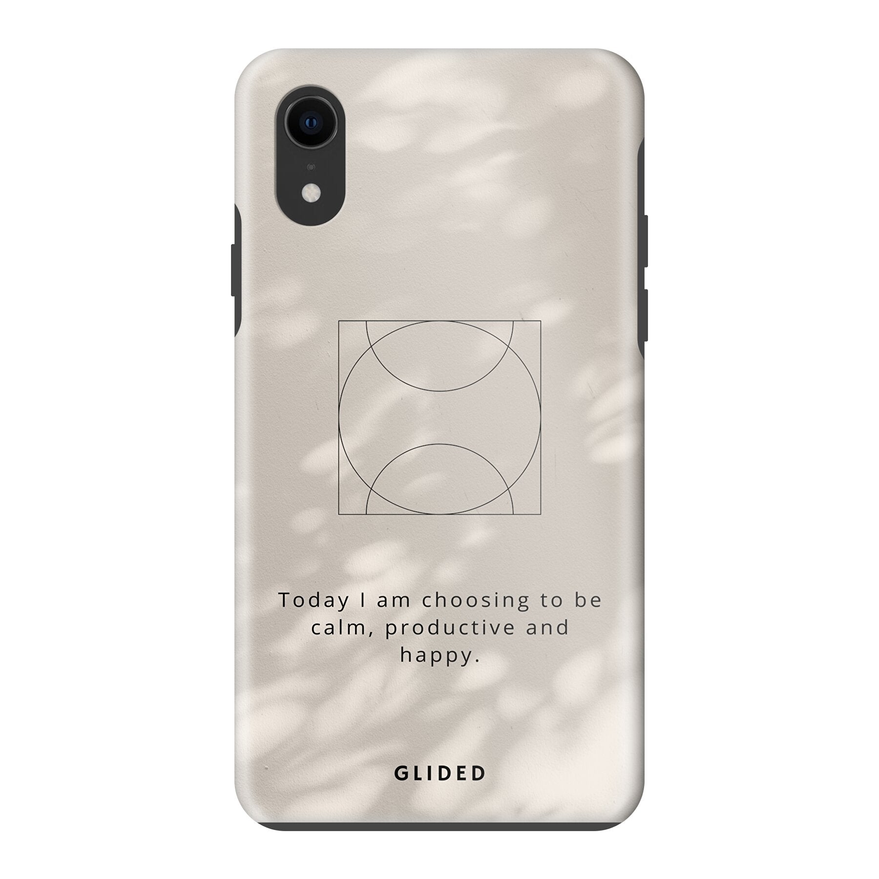 Affirmation Handyhülle für iPhone XR mit inspirierendem Spruch auf ästhetischem Hintergrund, idealer Schutz und stilvolles Design.