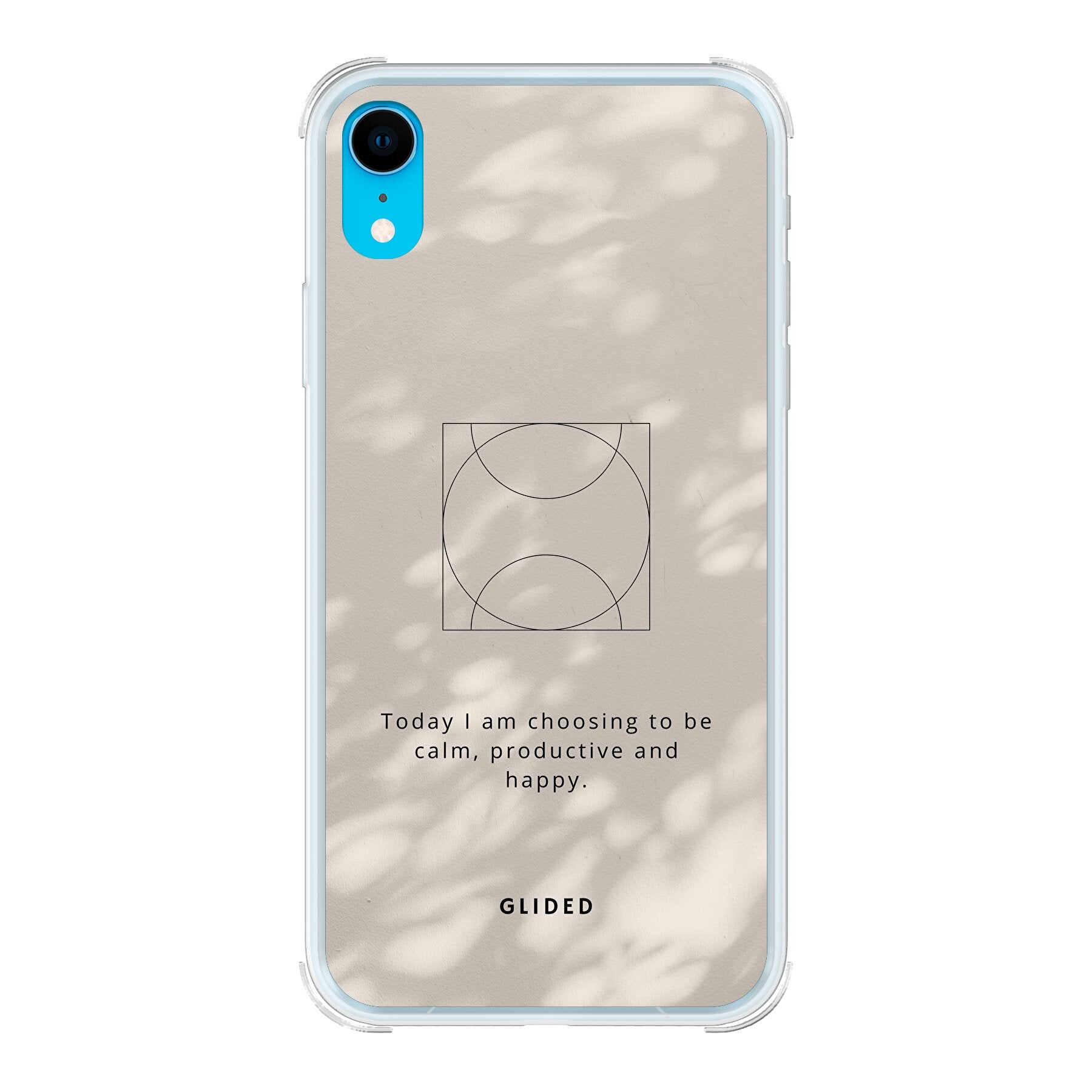 Affirmation Handyhülle für iPhone XR mit inspirierendem Spruch auf ästhetischem Hintergrund, idealer Schutz und stilvolles Design.