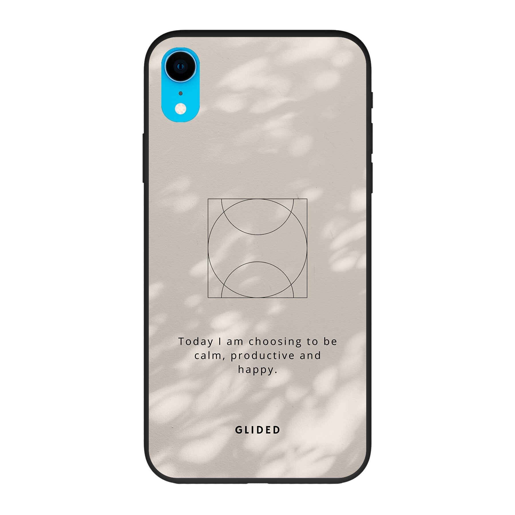 Affirmation Handyhülle für iPhone XR mit inspirierendem Spruch auf ästhetischem Hintergrund, idealer Schutz und stilvolles Design.