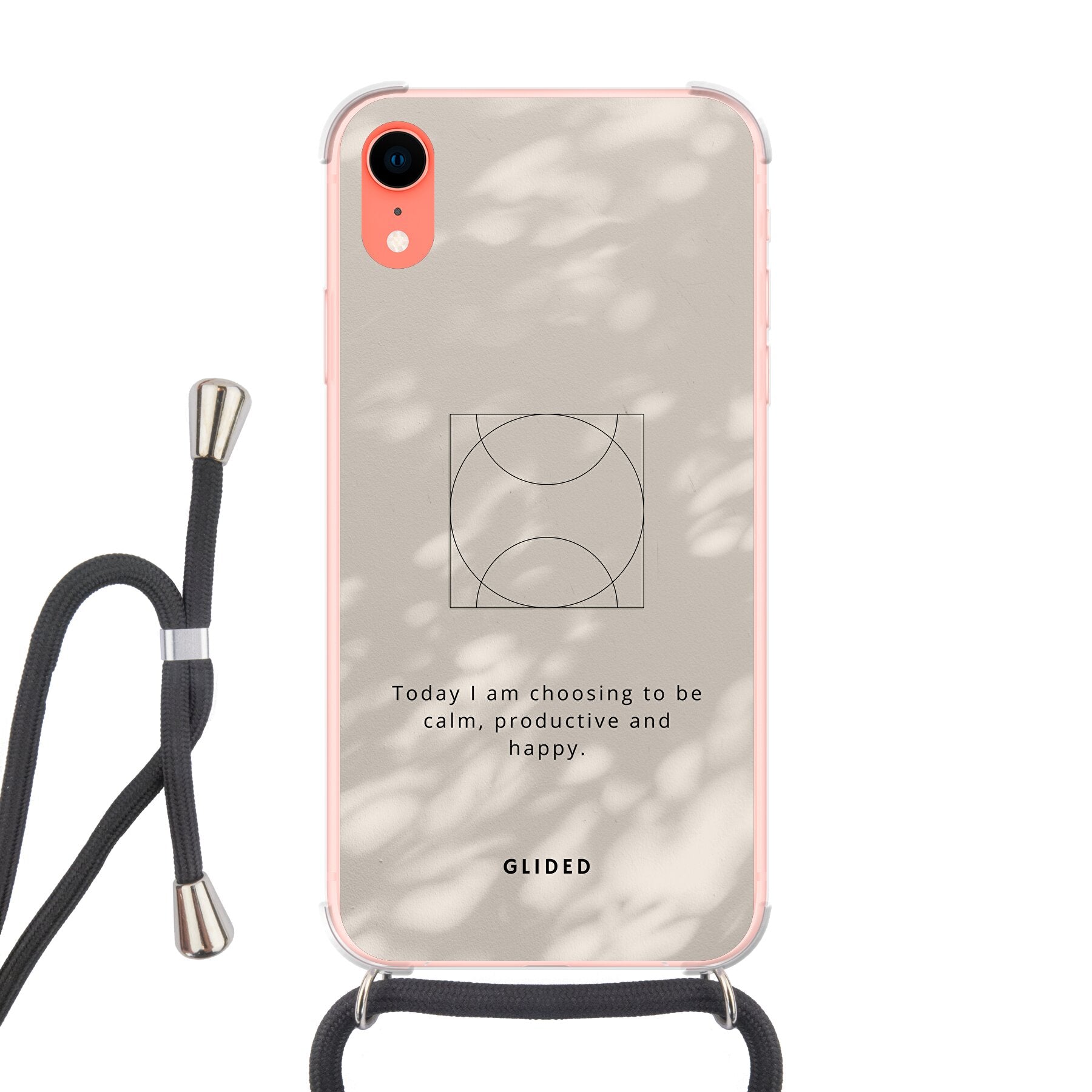 Affirmation Handyhülle für iPhone XR mit inspirierendem Spruch auf ästhetischem Hintergrund, idealer Schutz und stilvolles Design.