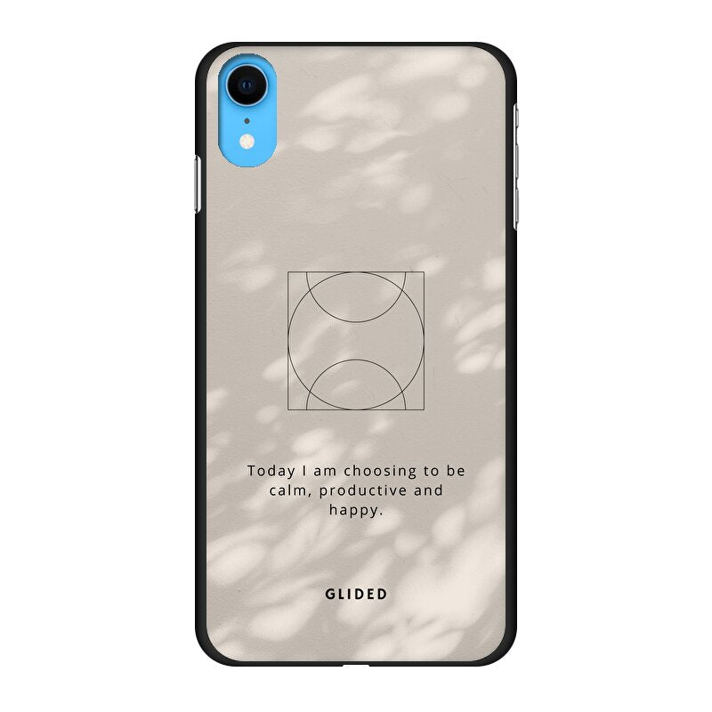 Affirmation Handyhülle für iPhone XR mit inspirierendem Spruch auf ästhetischem Hintergrund, idealer Schutz und stilvolles Design.