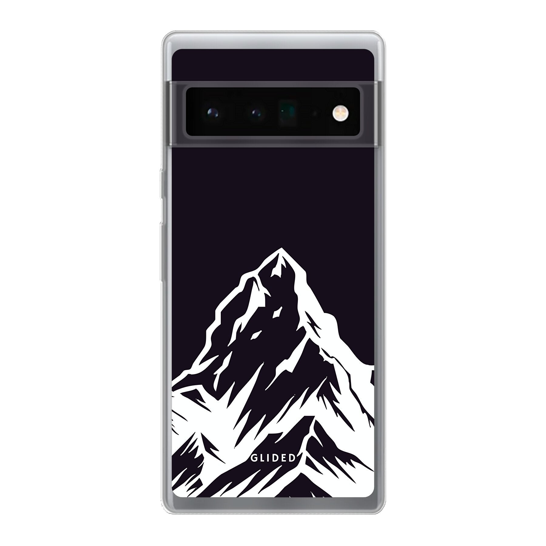 Alpine Adventure Handyhülle für Google Pixel 6 Pro mit majestätischen Berggipfeln und Tälern im Design.