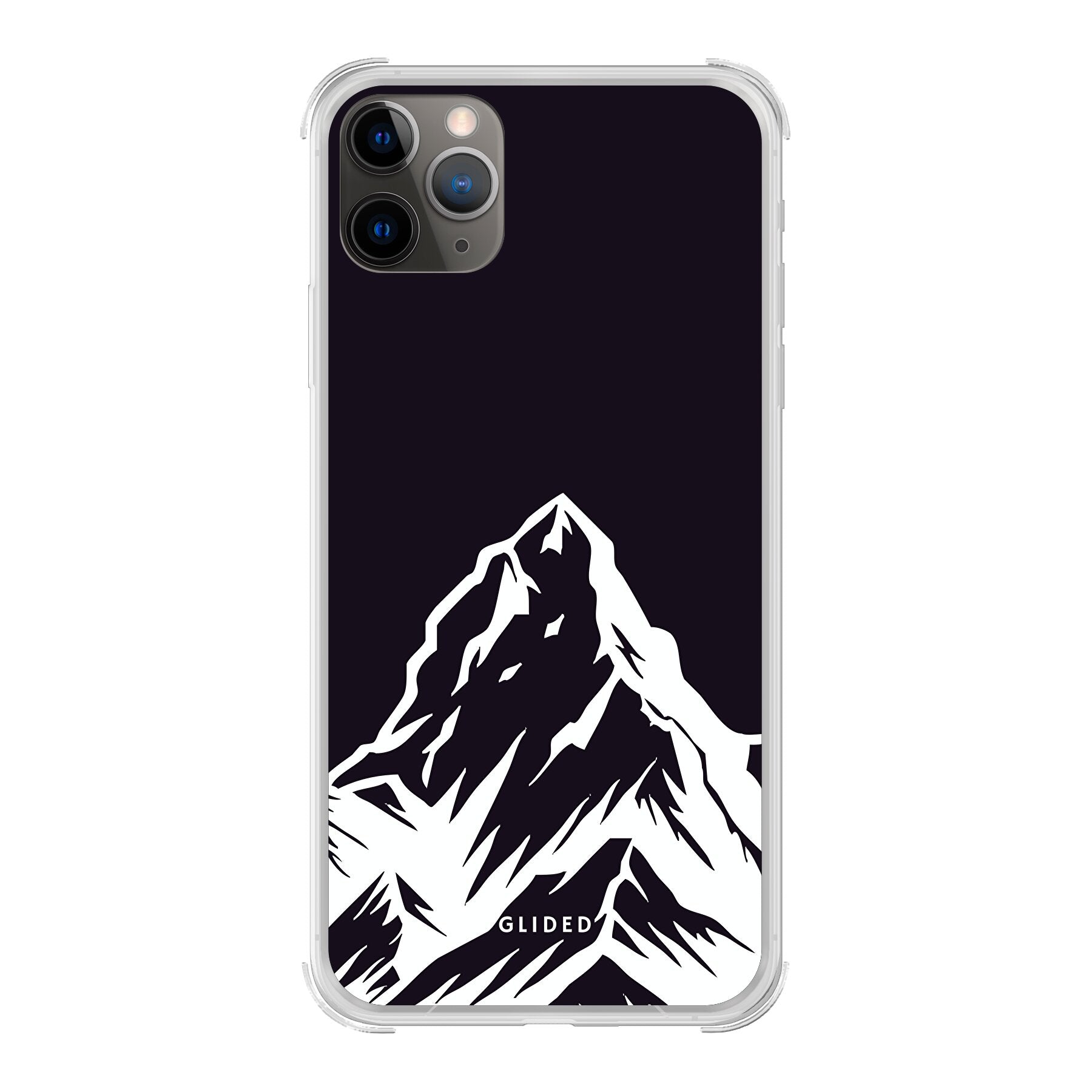 Alpine Adventure iPhone 11 Pro Handyhülle mit majestätischen Berggipfeln und Tälern, ideal für Naturfreunde.