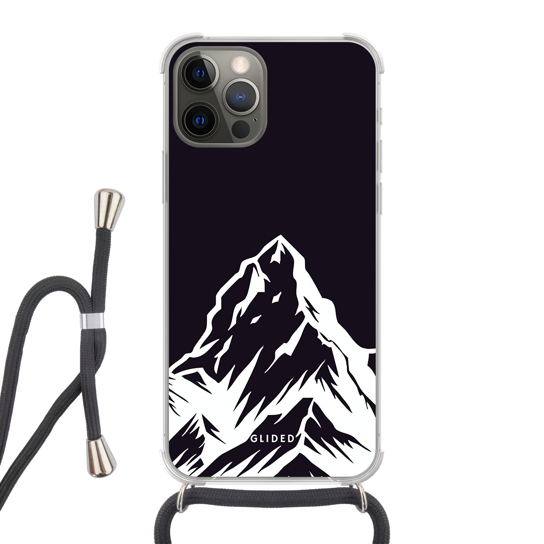 Alpine Adventure Handyhülle für iPhone 12 mit majestätischen Berggipfeln und Tälern, ideal für Naturfreunde.