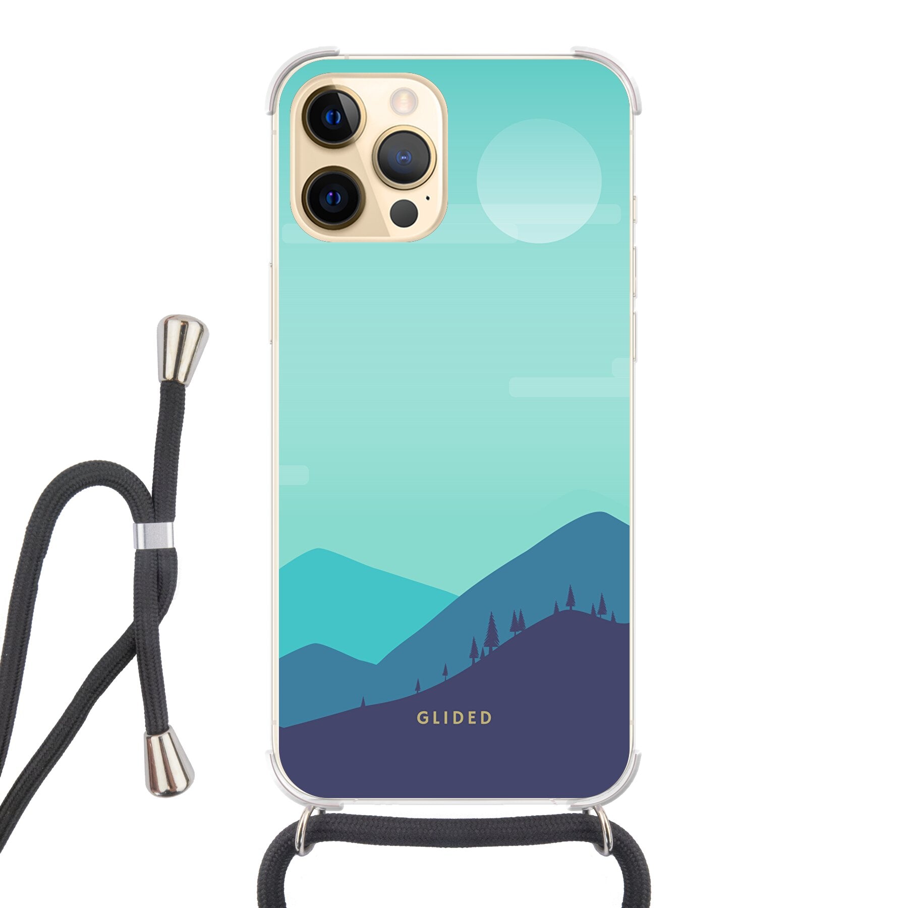 Alpine iPhone 12 Pro Max Handyhülle mit einzigartigem Bergdesign, stoßfest und schlank.