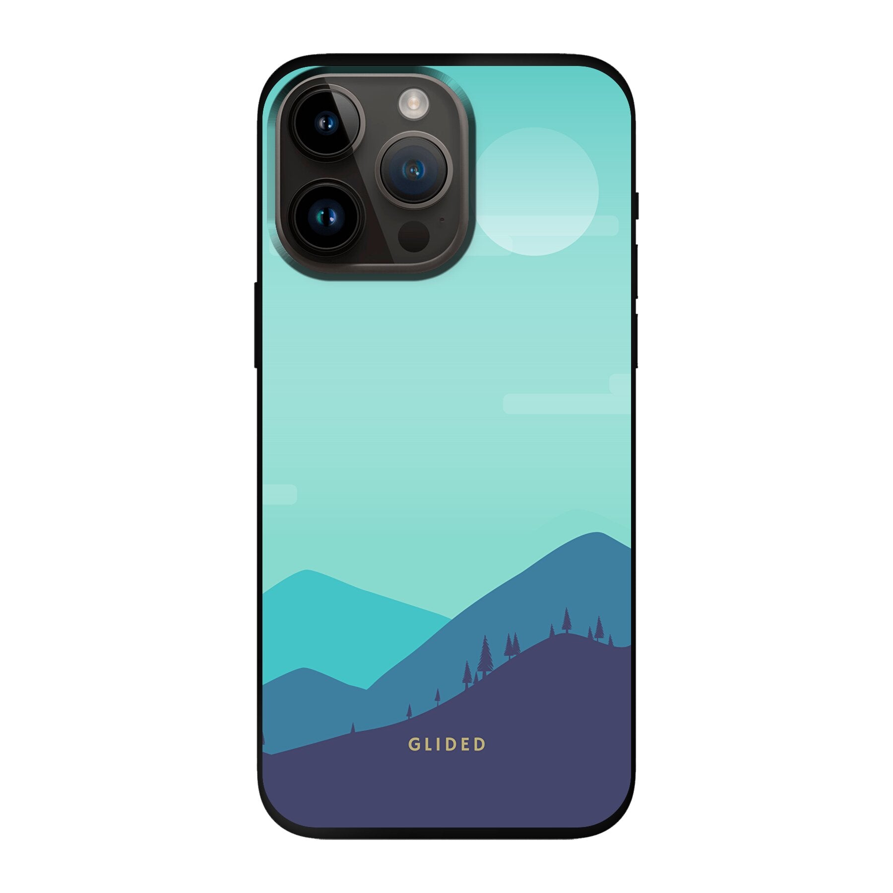 Die 'Alpine' iPhone 14 Pro Max Handyhülle mit einzigartigem Bergdesign, bietet Schutz und Stil für dein Smartphone.