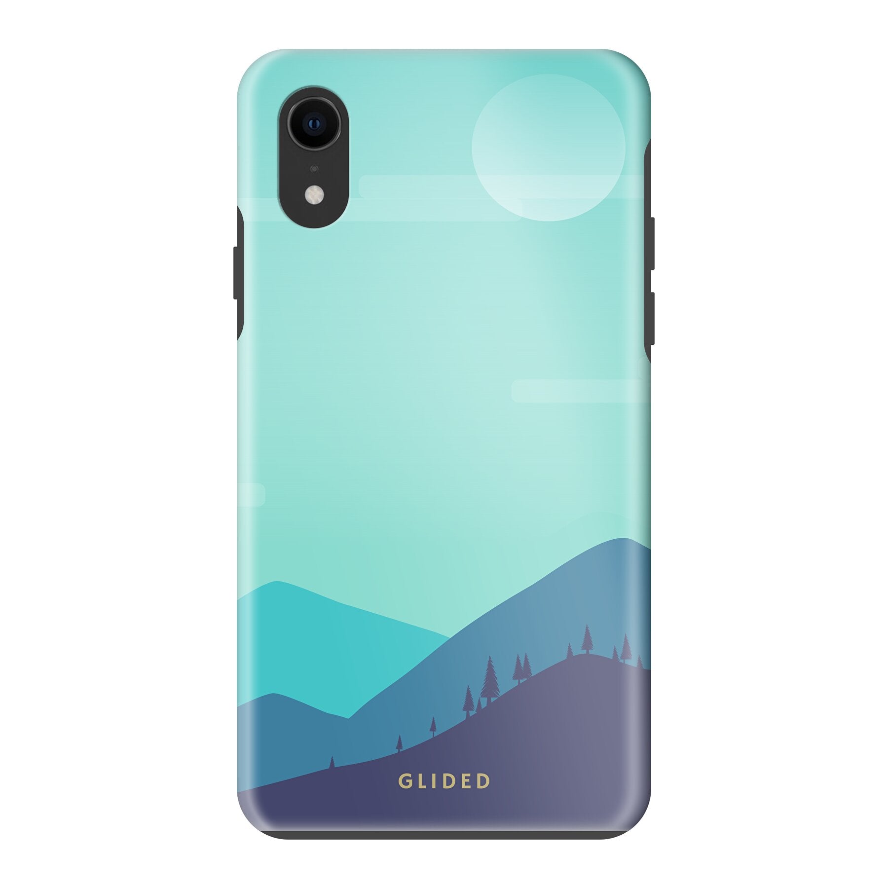 Alpine iPhone XR Handyhülle mit einzigartigem Bergdesign, bietet stilvollen Schutz und Funktionalität.