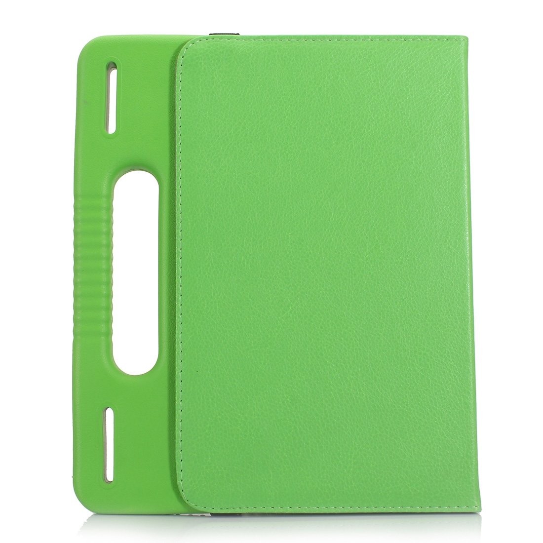 AMZER 360° Flip Leather Case with Handle for Amazon Kindle Fire HD 8, showcasing its stylish design and functional features.