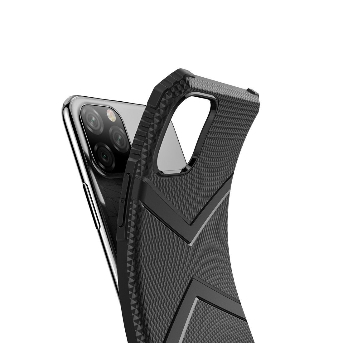 AMZER Diamond Design TPU Protective Case for iPhone XI, showcasing its stylish diamond texture and perfect fit.