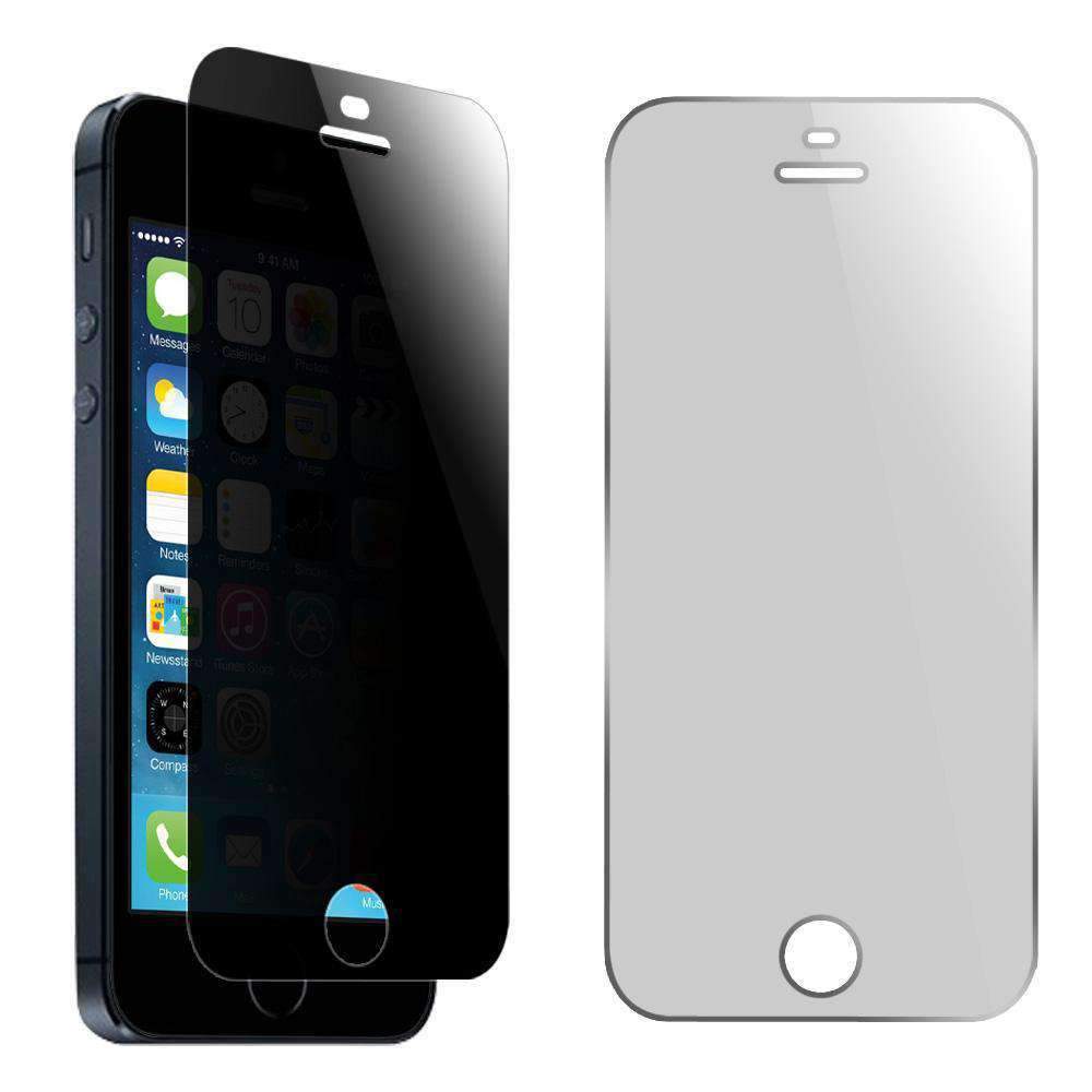 AMZER Kristal Privacy Screen Protector for iPhone 5/5S/SE, showcasing its sleek design and privacy features.