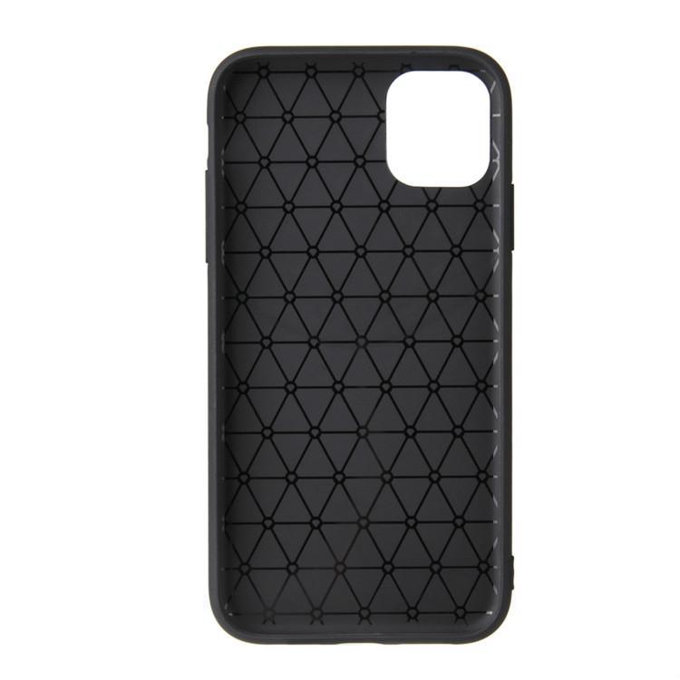 AMZER Shockproof Soft TPU Leather Protective Case for iPhone 11 Pro in black, showcasing its sleek design and textured grip.