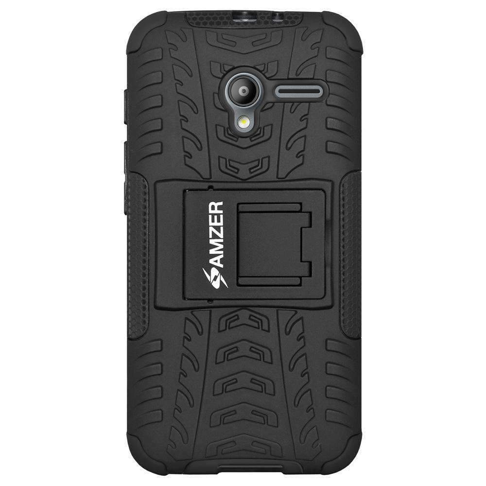 AMZER Shockproof Warrior Hybrid Case for Vodafone featuring a rugged grenade molded design and collapsible stand.