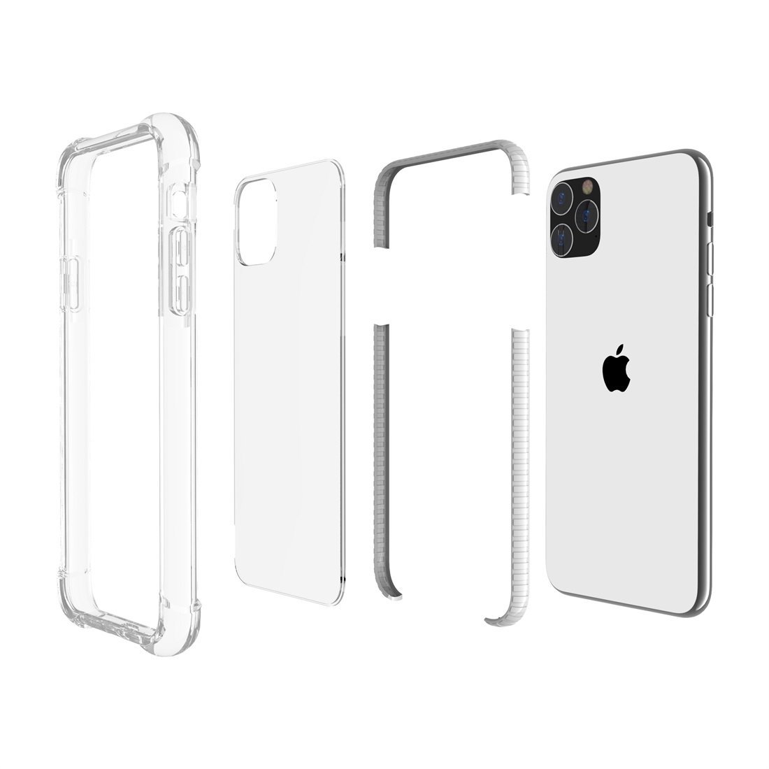 AMZER SlimGrip Bumper Hybrid Case for iPhone XI Max, showcasing a clear back and durable TPU bumper for protection.