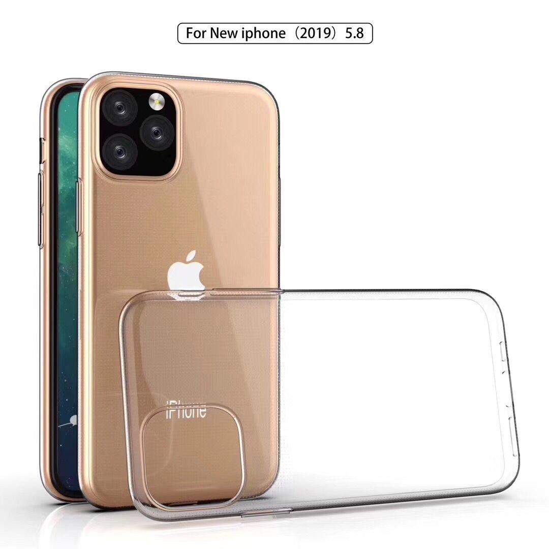 AMZER Ultra Slim TPU Soft Protective Case for iPhone 11 Pro Max, showcasing its clear design and flexible material.