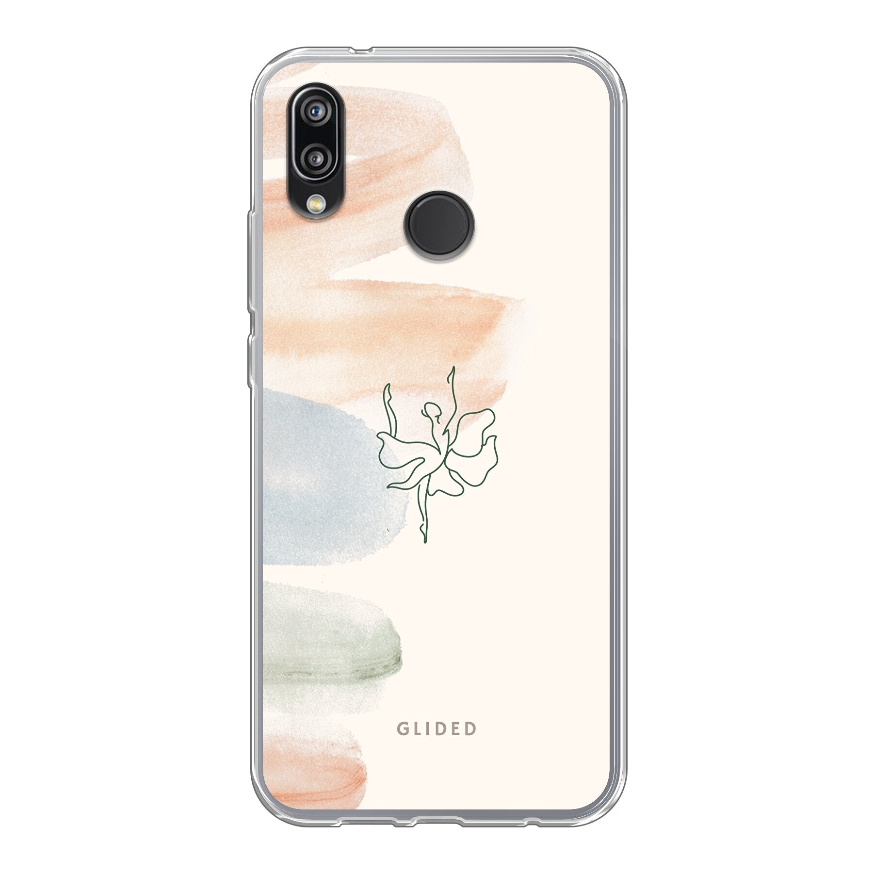 Aquarelle Handyhülle für Huawei P20 Lite mit zarter Ballerina und Pastellfarben, die Eleganz und Kunst vereint.