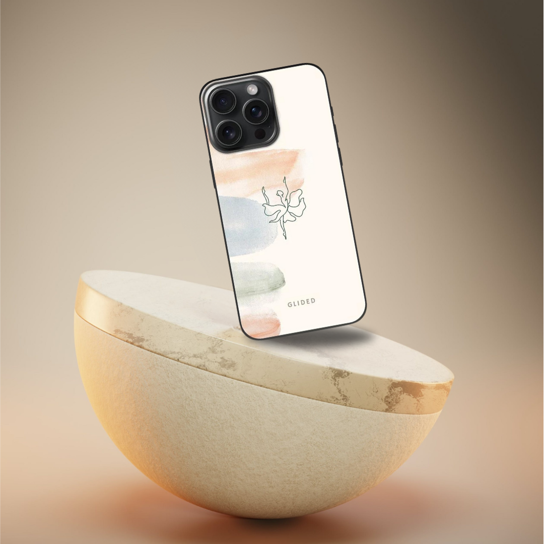 Aquarelle iPhone X/Xs Handyhülle mit Ballerina-Design in sanften Pastellfarben, elegant und stilvoll.