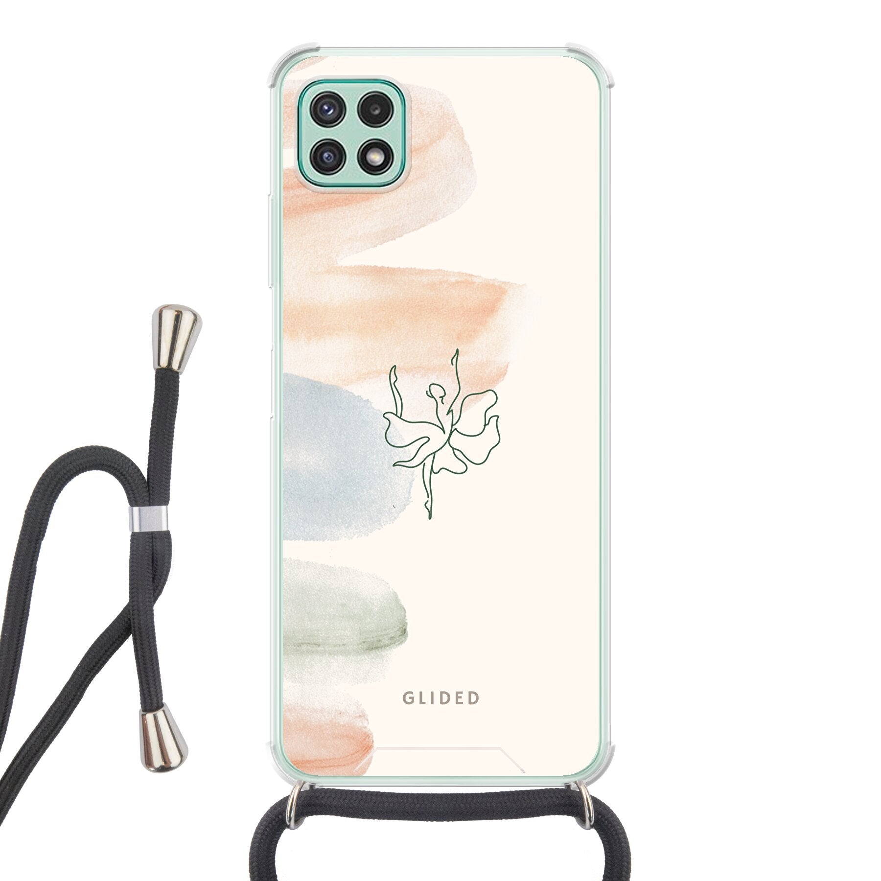 Aquarelle Handyhülle für Samsung Galaxy A22 5G mit Ballerina-Design in sanften Pastellfarben, bietet stilvollen Schutz.