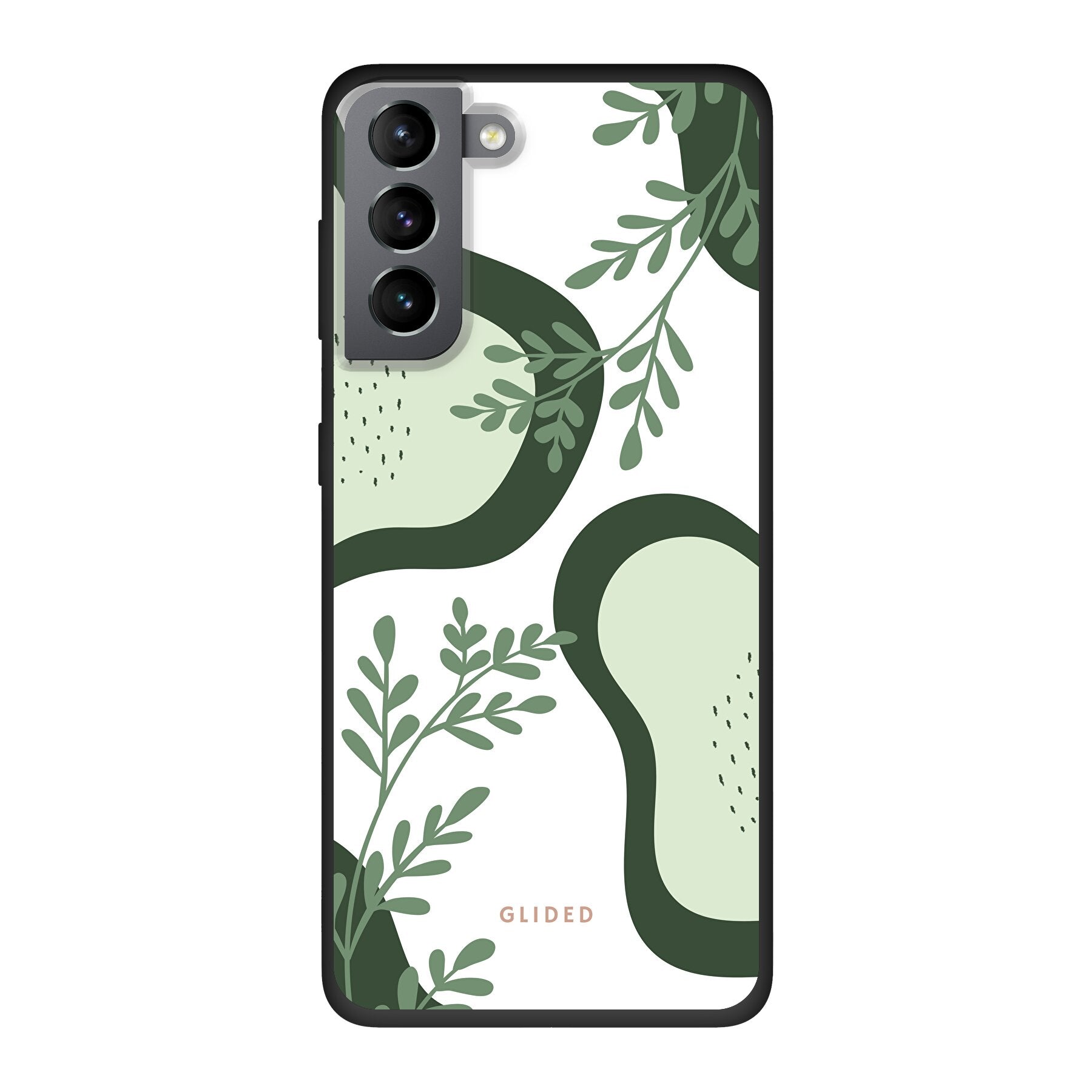 Farbenfrohe Avocado Handyhülle für Samsung Galaxy S10 mit abstraktem Design und lebendigen Avokados.