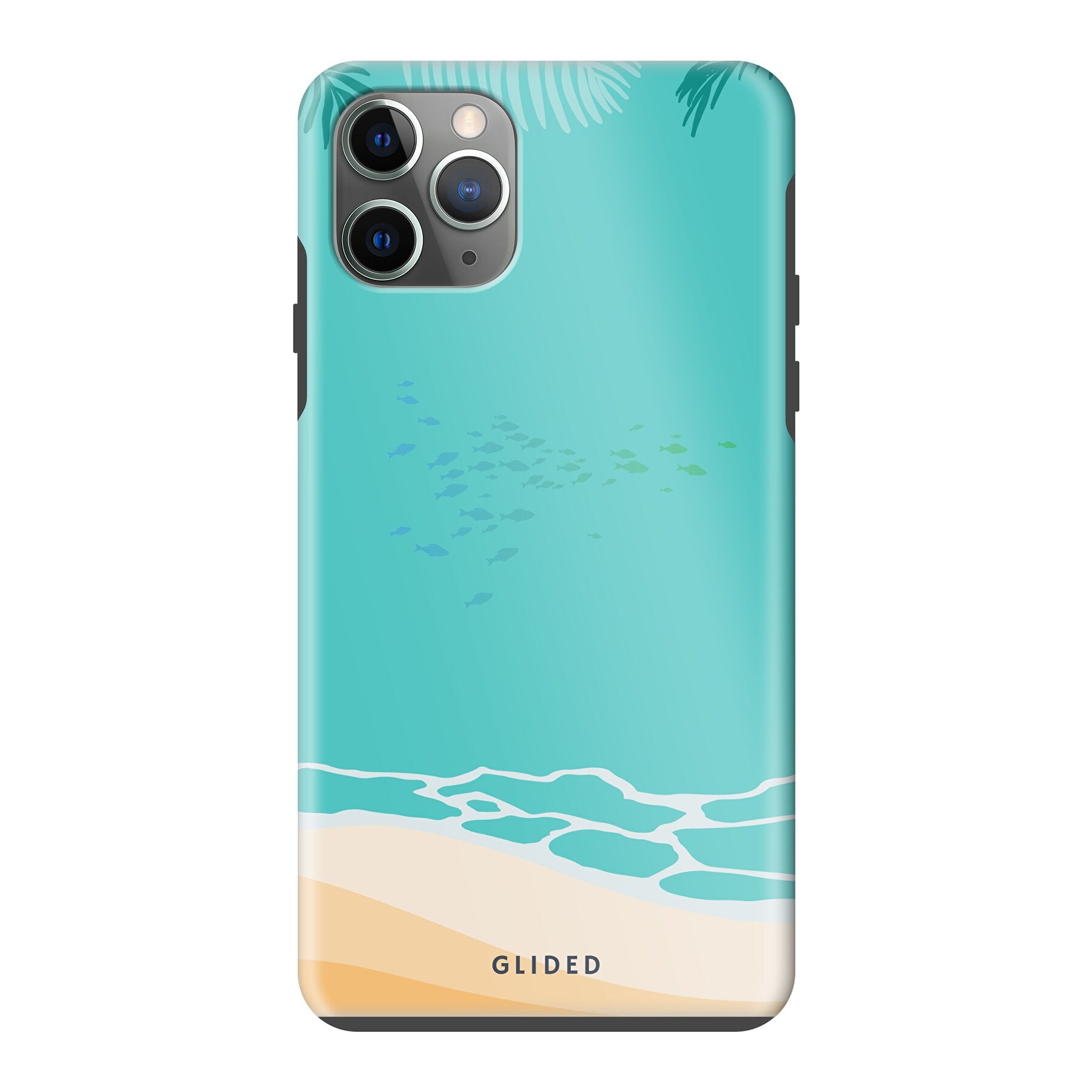 Beachy iPhone 11 Pro Max Handyhülle mit einzigartigem Stranddesign, bietet Schutz und Stil.