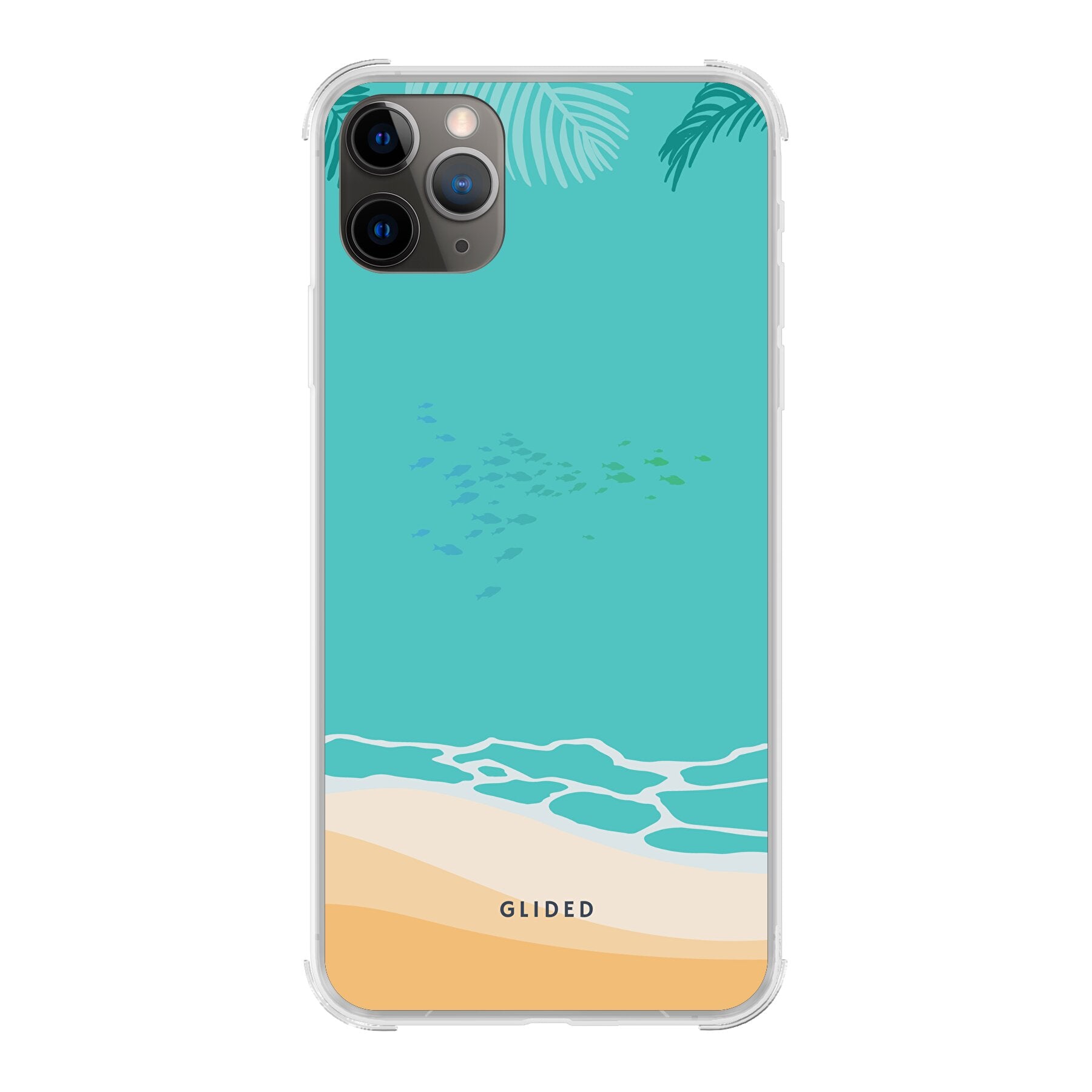 Beachy iPhone 11 Pro Max Handyhülle mit einzigartigem Stranddesign, bietet Schutz und Stil.