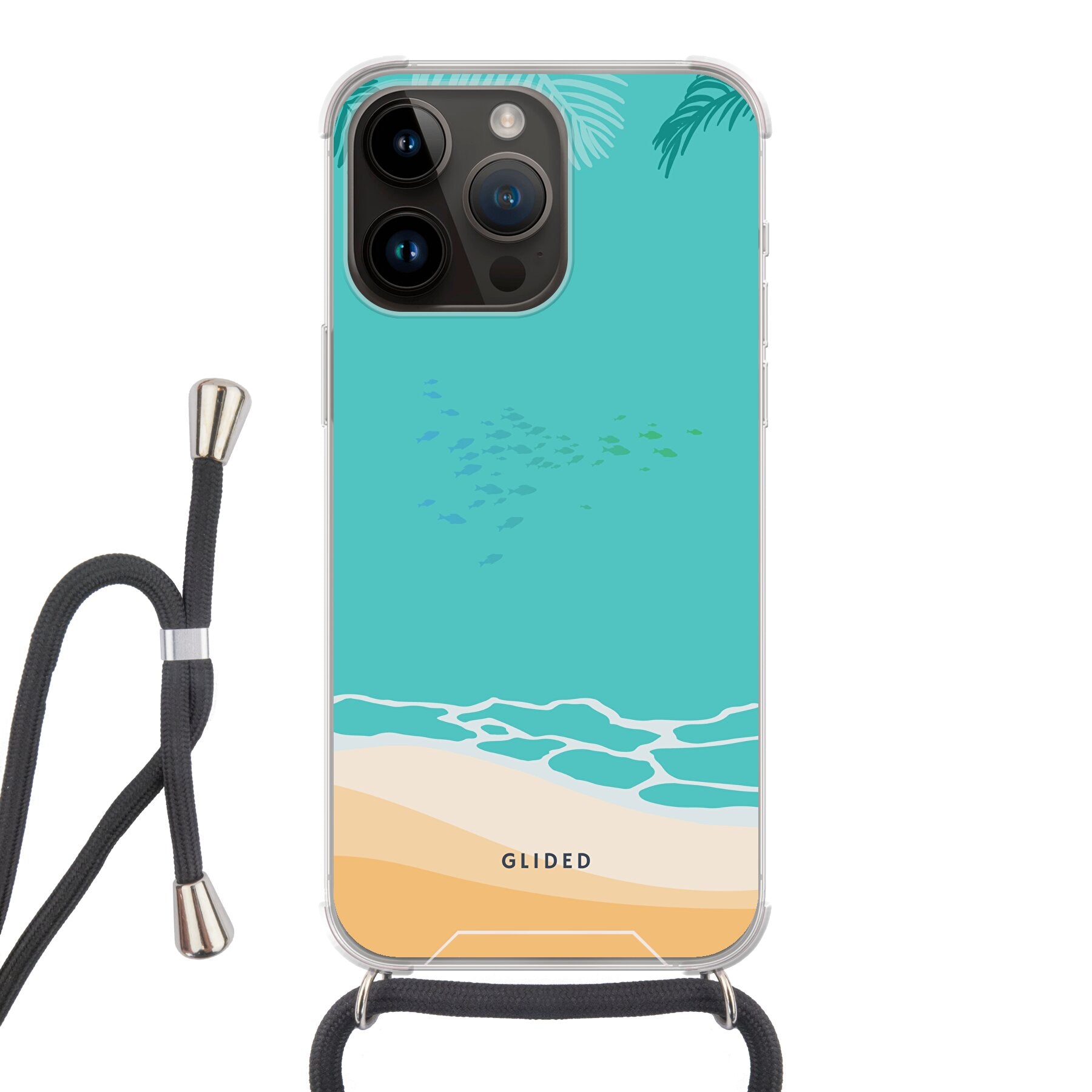 Beachy iPhone 14 Pro Max Handyhülle mit einzigartigem Stranddesign, idealer Schutz und präzise Aussparungen für alle Funktionen.