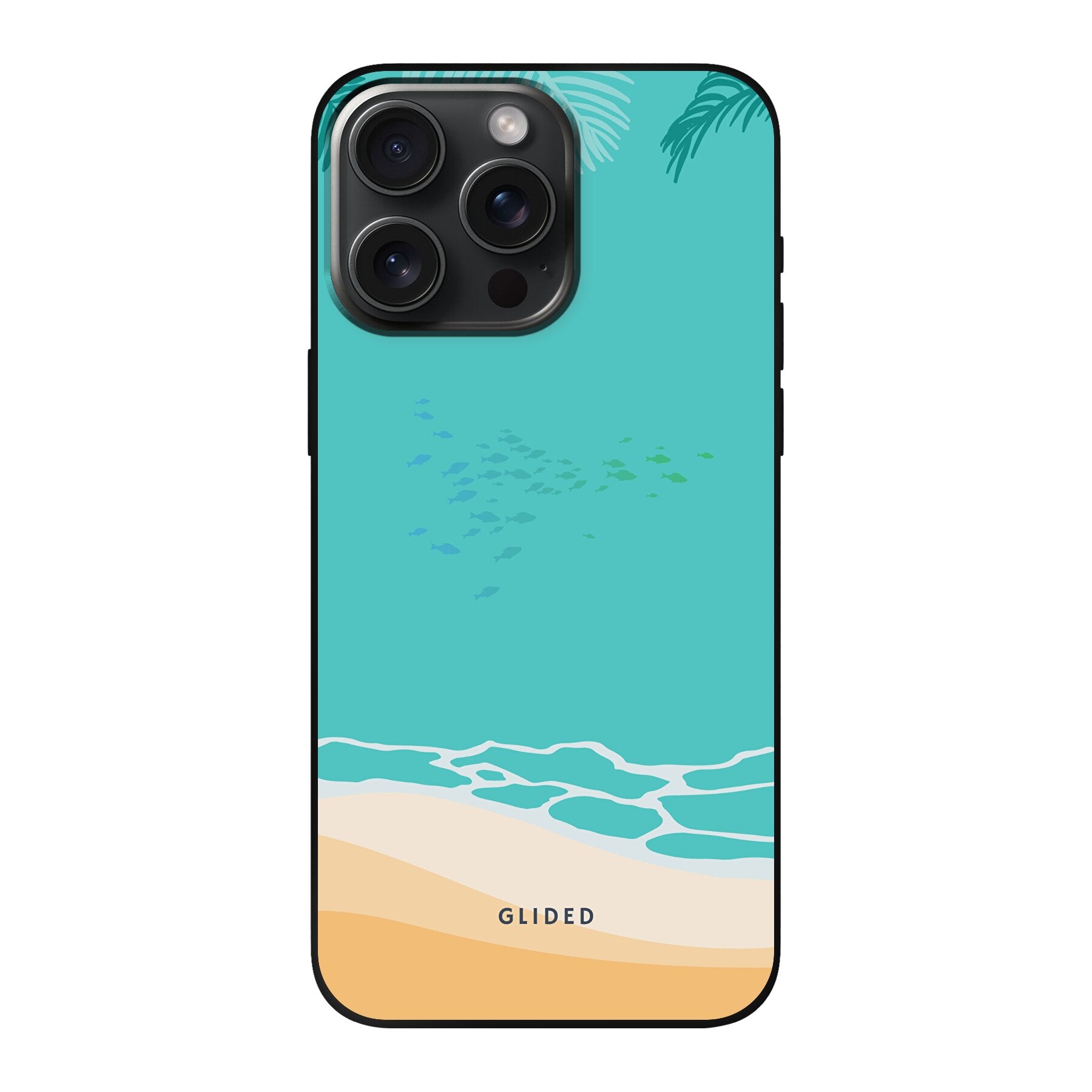 Beachy iPhone 15 Pro Max Handyhülle mit einzigartigem Stranddesign, idealer Schutz und schlankes Design.