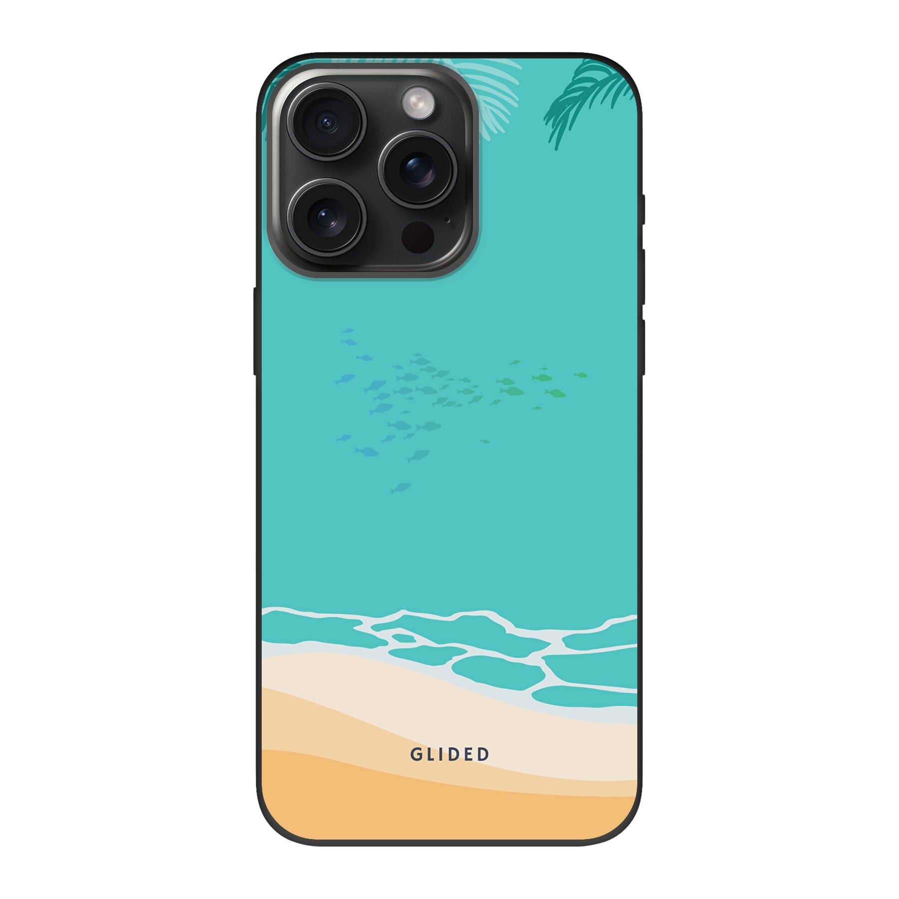 Beachy iPhone 15 Pro Max Handyhülle mit einzigartigem Stranddesign, idealer Schutz und schlankes Design.