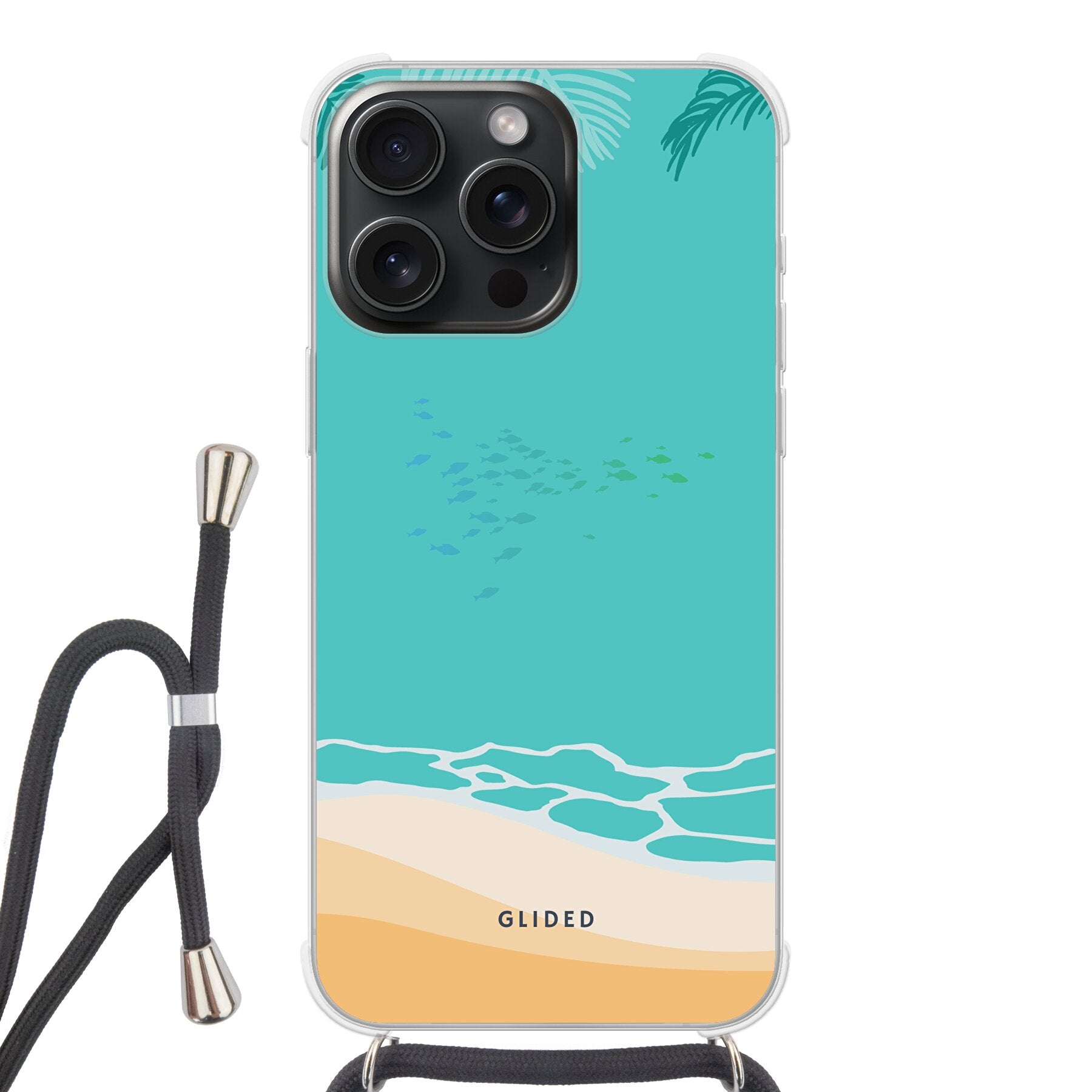 Beachy iPhone 15 Pro Max Handyhülle mit einzigartigem Stranddesign, idealer Schutz und schlankes Design.