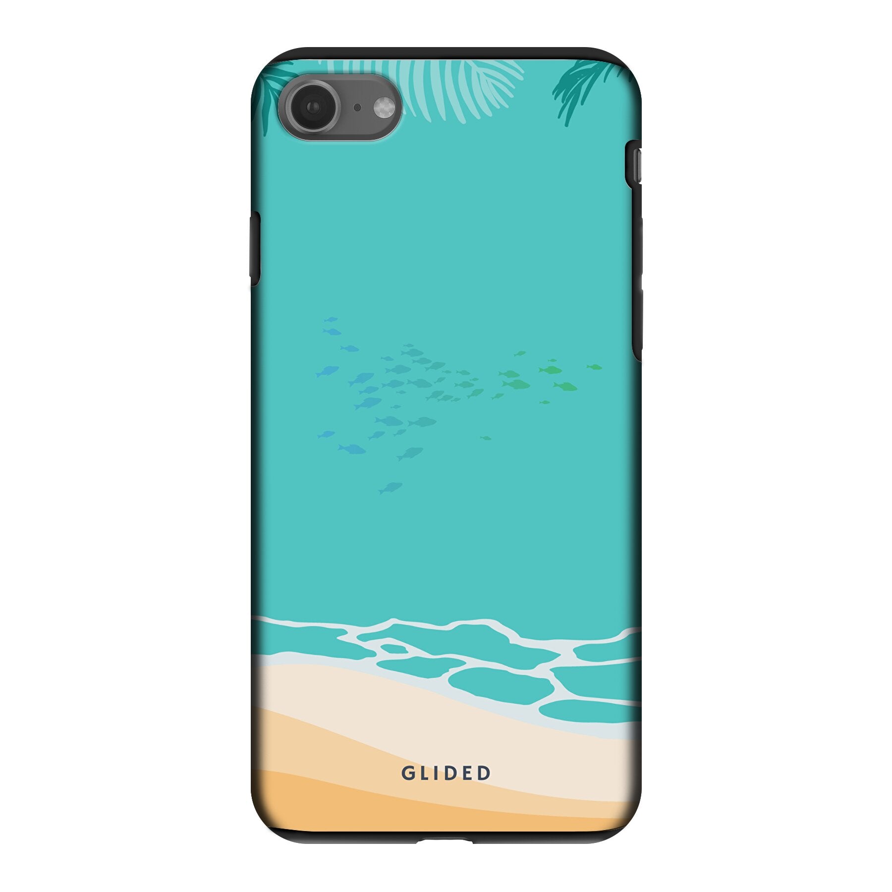 Beachy iPhone 7 Handyhülle mit einzigartigem Stranddesign, idealer Schutz und schlankes Profil.