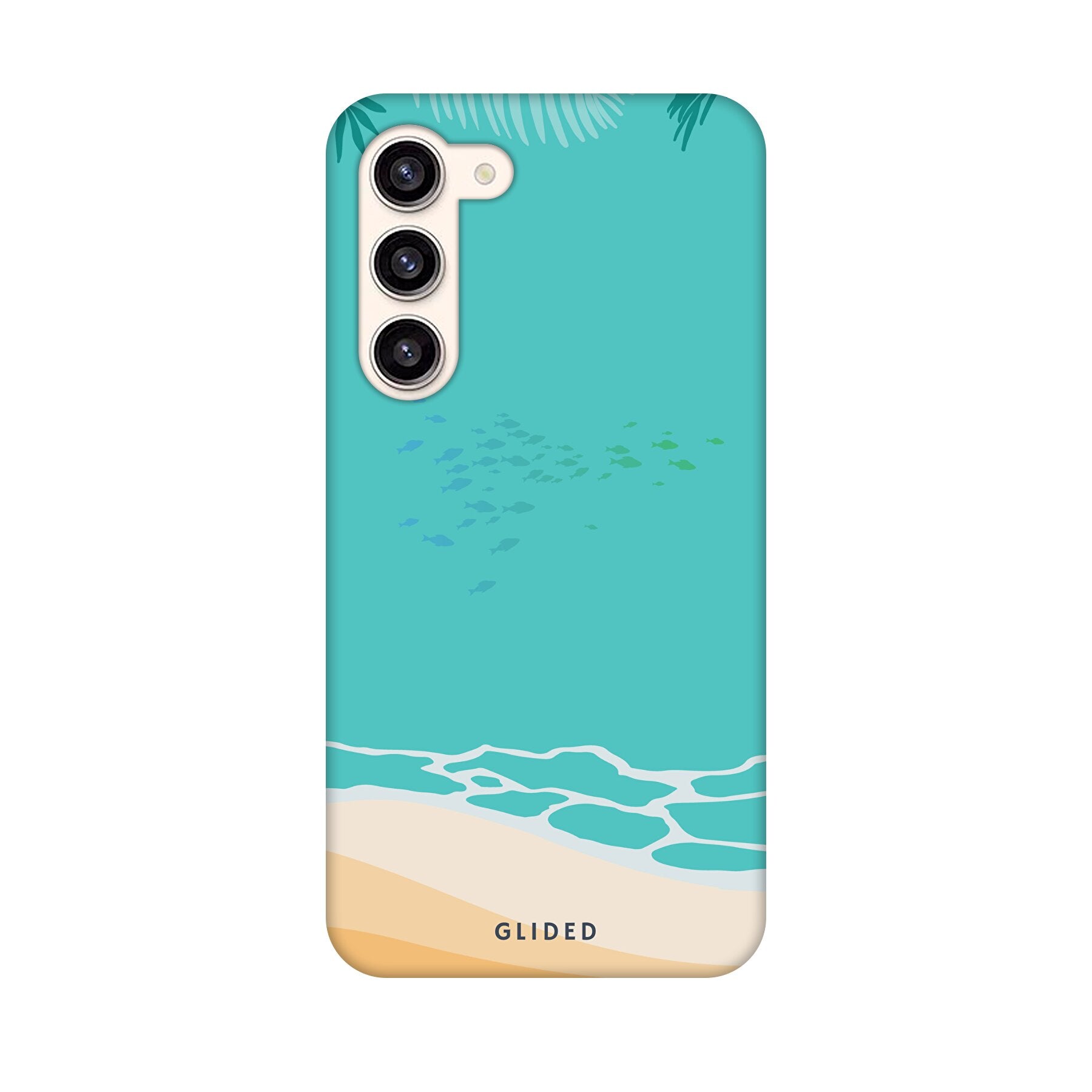 Beachy Handyhülle für Samsung Galaxy S24 Plus mit einzigartigem Stranddesign, bietet stilvollen Schutz und leichten Komfort.